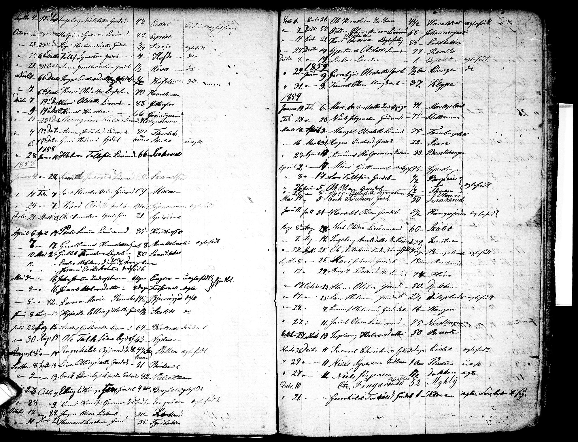 Nes kirkebøker, SAKO/A-236/G/Ga/L0001: Parish register (copy) no. I 1, 1843-1872