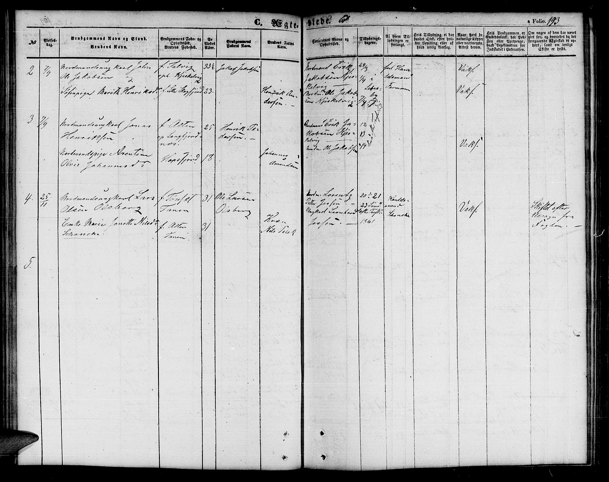 Tana sokneprestkontor, SATØ/S-1334/H/Hb/L0001klokker: Parish register (copy) no. 1 /1, 1853-1867, p. 193