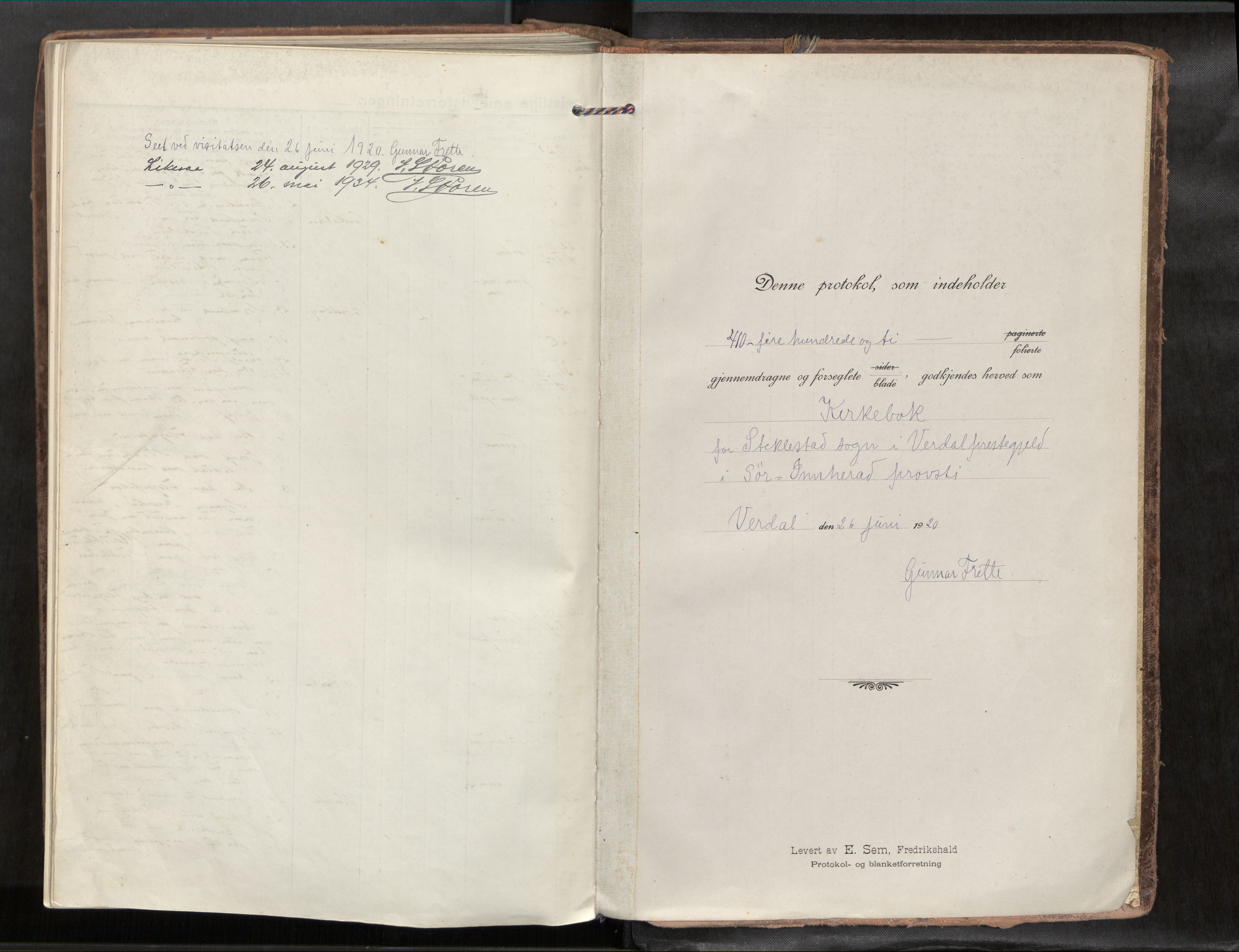 Verdal sokneprestkontor, SAT/A-1156/2/H/Haa/L0001: Parish register (official) no. 1, 1917-1932