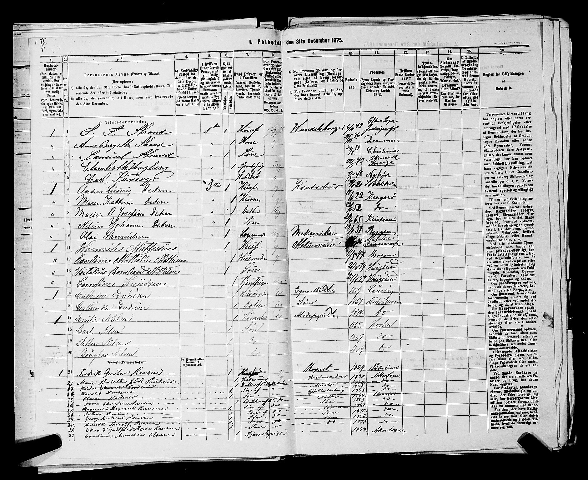 RA, 1875 census for 0301 Kristiania, 1875, p. 6881