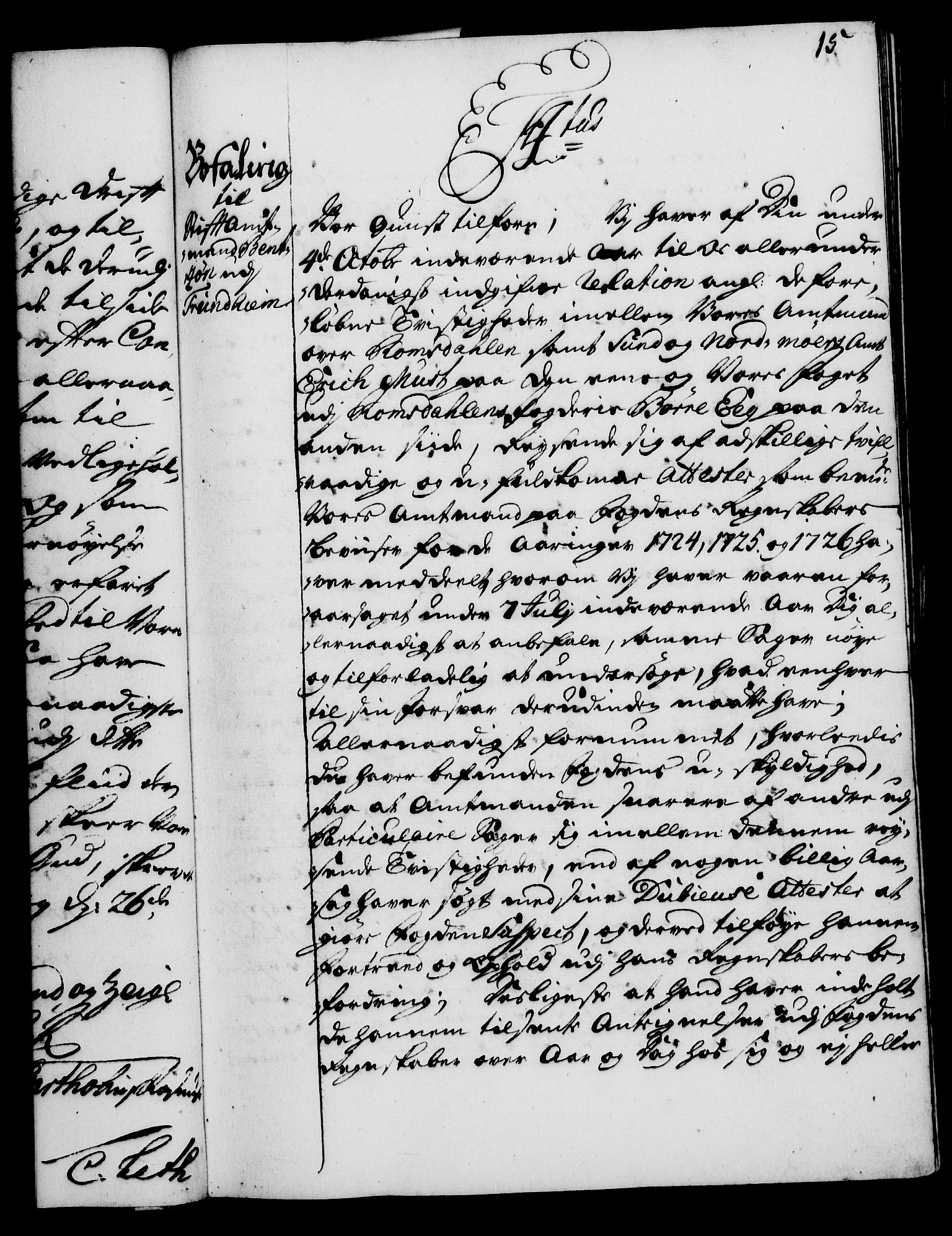 Rentekammeret, Kammerkanselliet, RA/EA-3111/G/Gg/Gga/L0003: Norsk ekspedisjonsprotokoll med register (merket RK 53.3), 1727-1734, p. 15