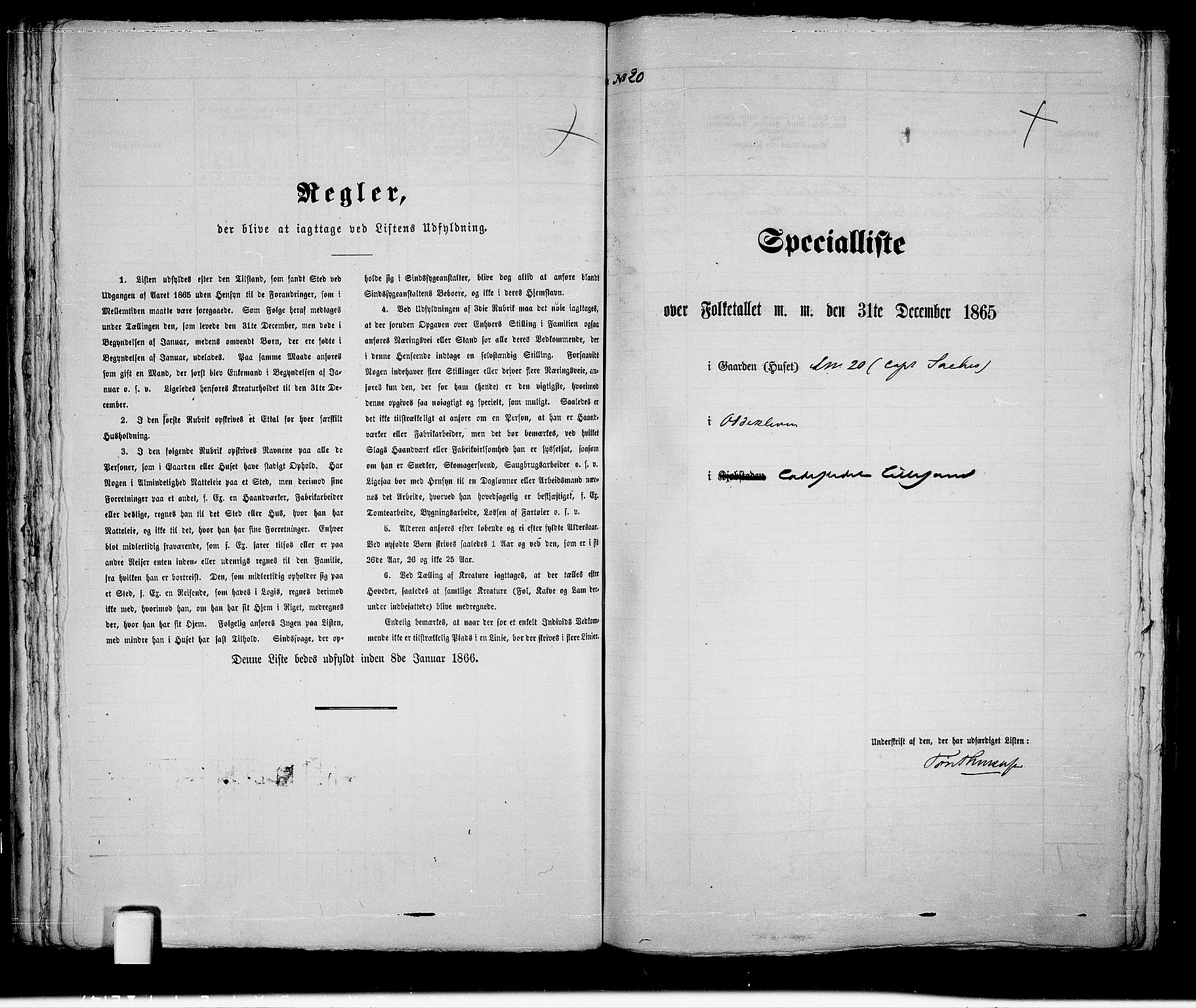 RA, 1865 census for Vestre Moland/Lillesand, 1865, p. 46