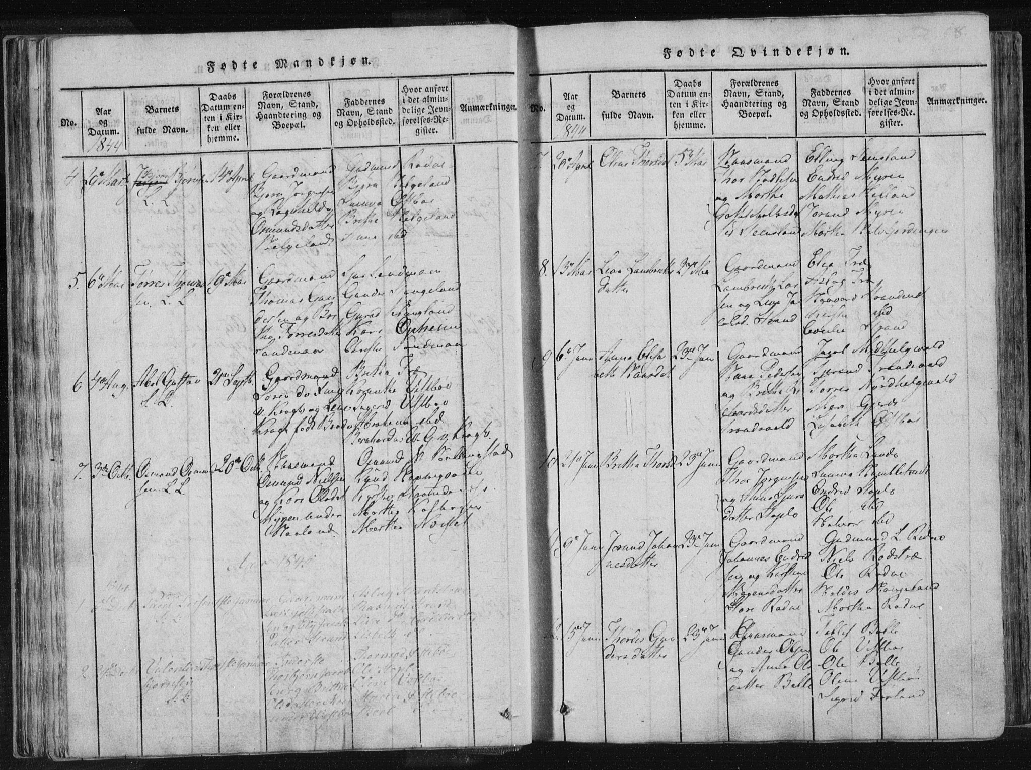 Vikedal sokneprestkontor, SAST/A-101840/01/IV: Parish register (official) no. A 4, 1816-1850, p. 58