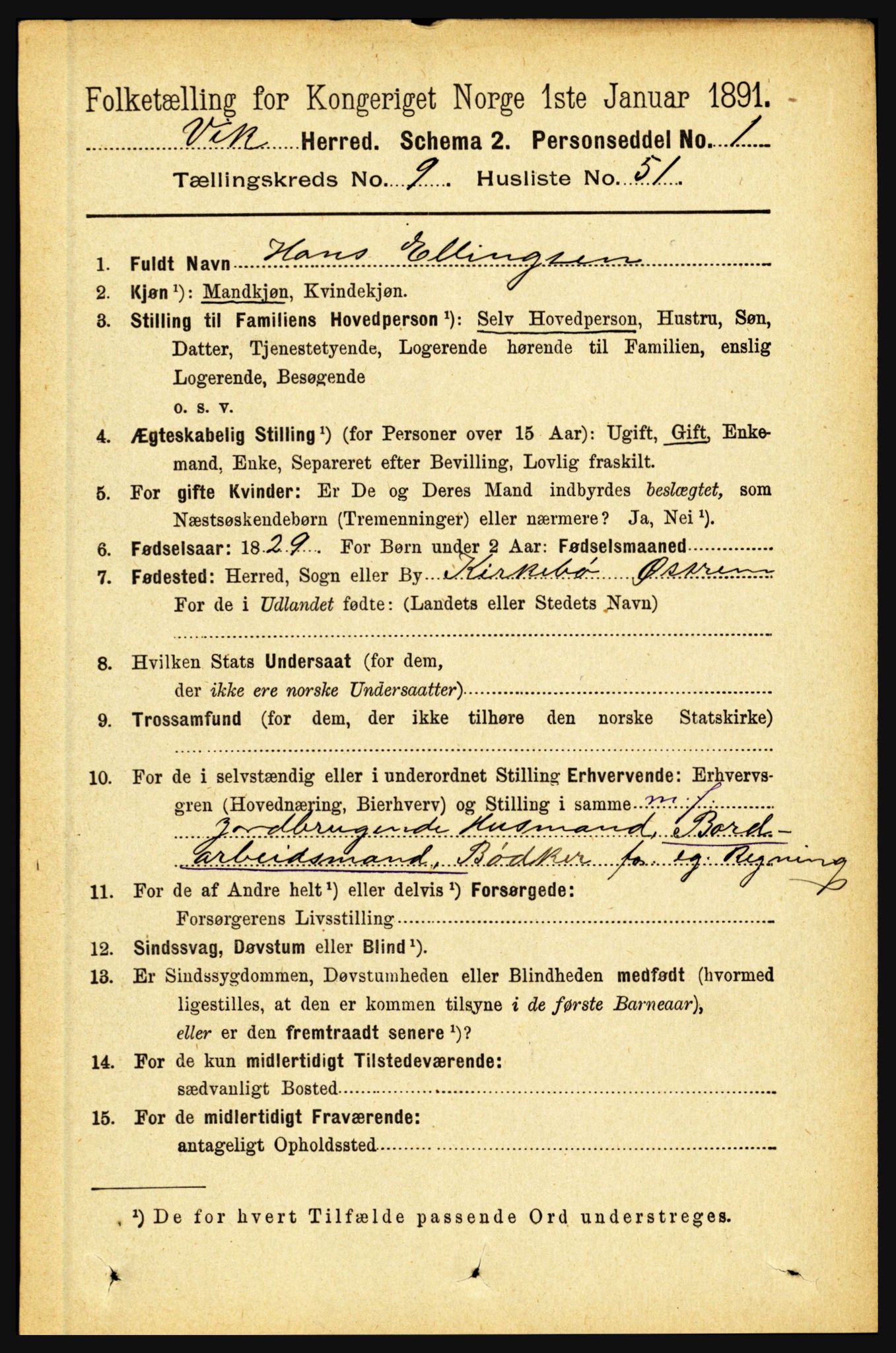 RA, 1891 census for 1417 Vik, 1891, p. 4294