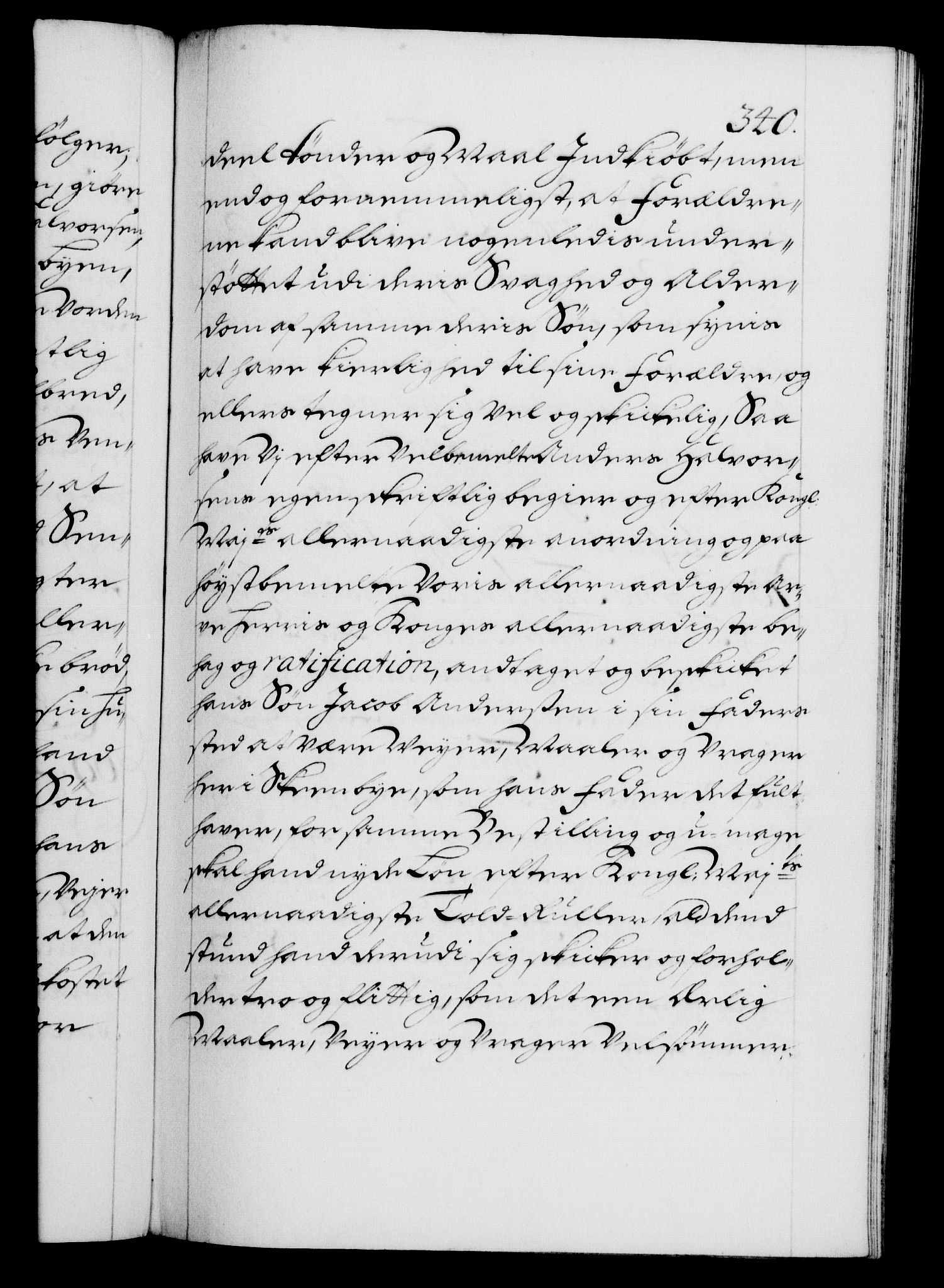 Danske Kanselli 1572-1799, AV/RA-EA-3023/F/Fc/Fca/Fcaa/L0018: Norske registre, 1699-1703, p. 340a