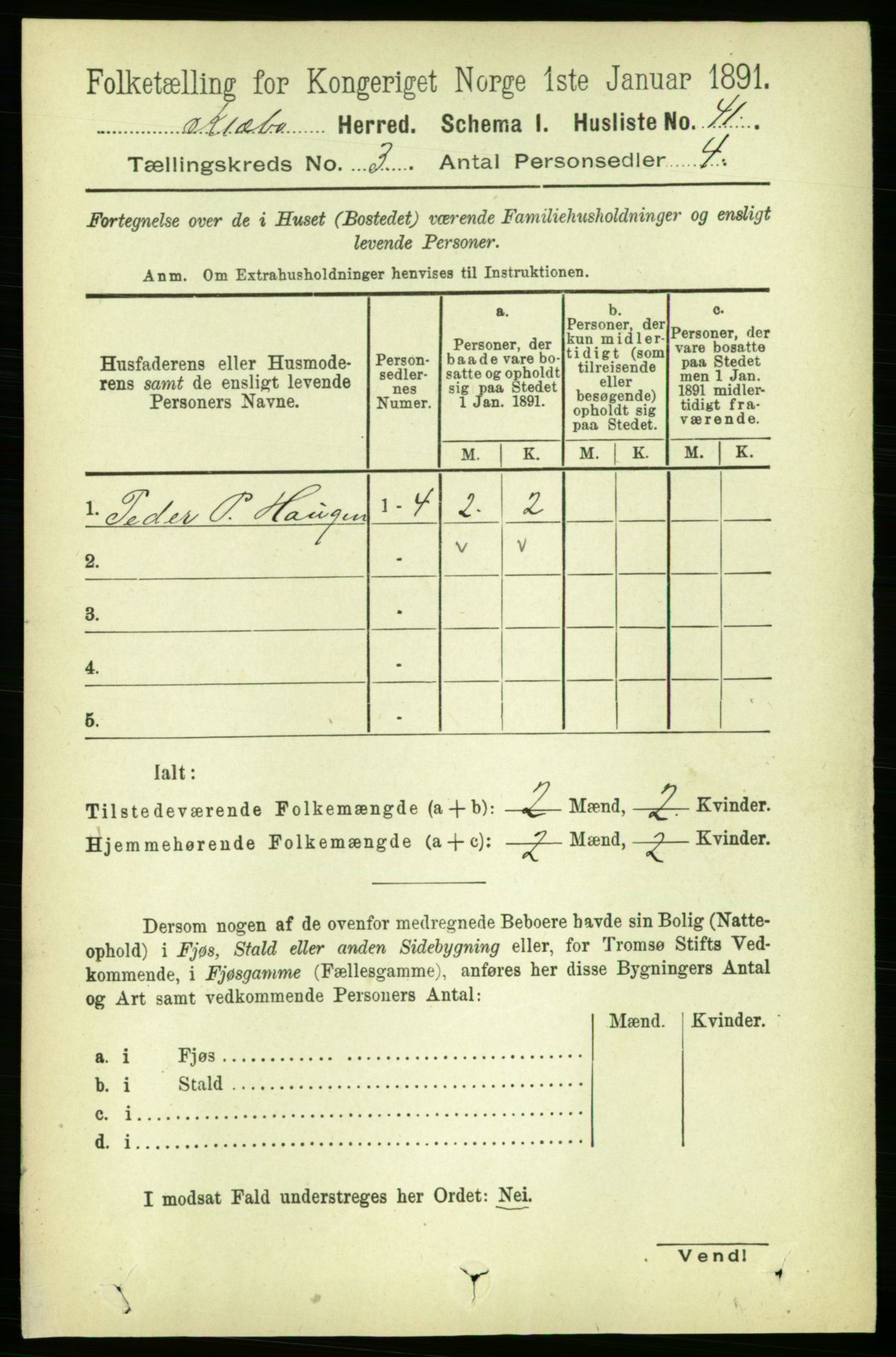 RA, 1891 census for 1662 Klæbu, 1891, p. 378