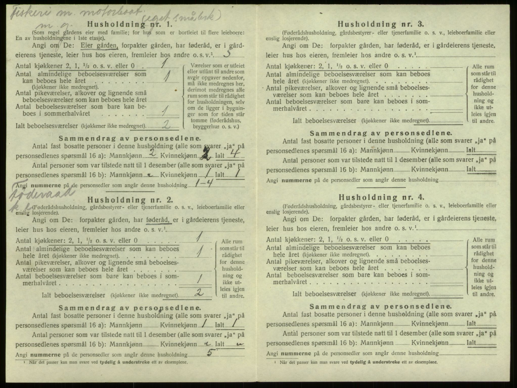 SAB, 1920 census for Selje, 1920, p. 932