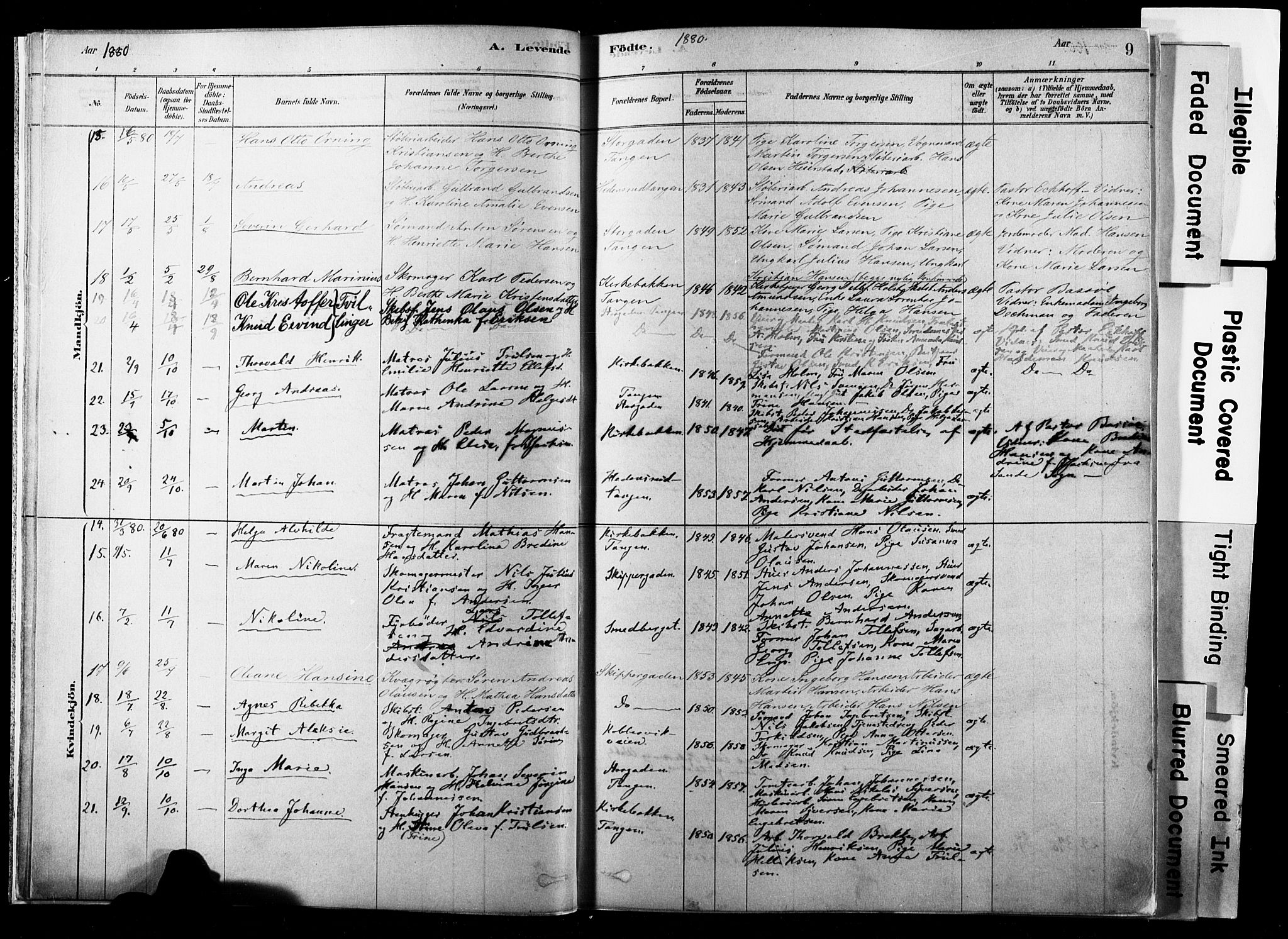 Strømsø kirkebøker, AV/SAKO-A-246/F/Fb/L0006: Parish register (official) no. II 6, 1879-1910, p. 9