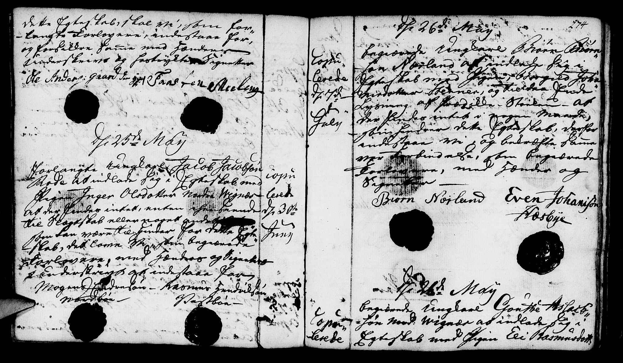 Finnøy sokneprestkontor, SAST/A-101825/H/Ha/Haa/L0005: Parish register (official) no. A 5, 1773-1816, p. 274