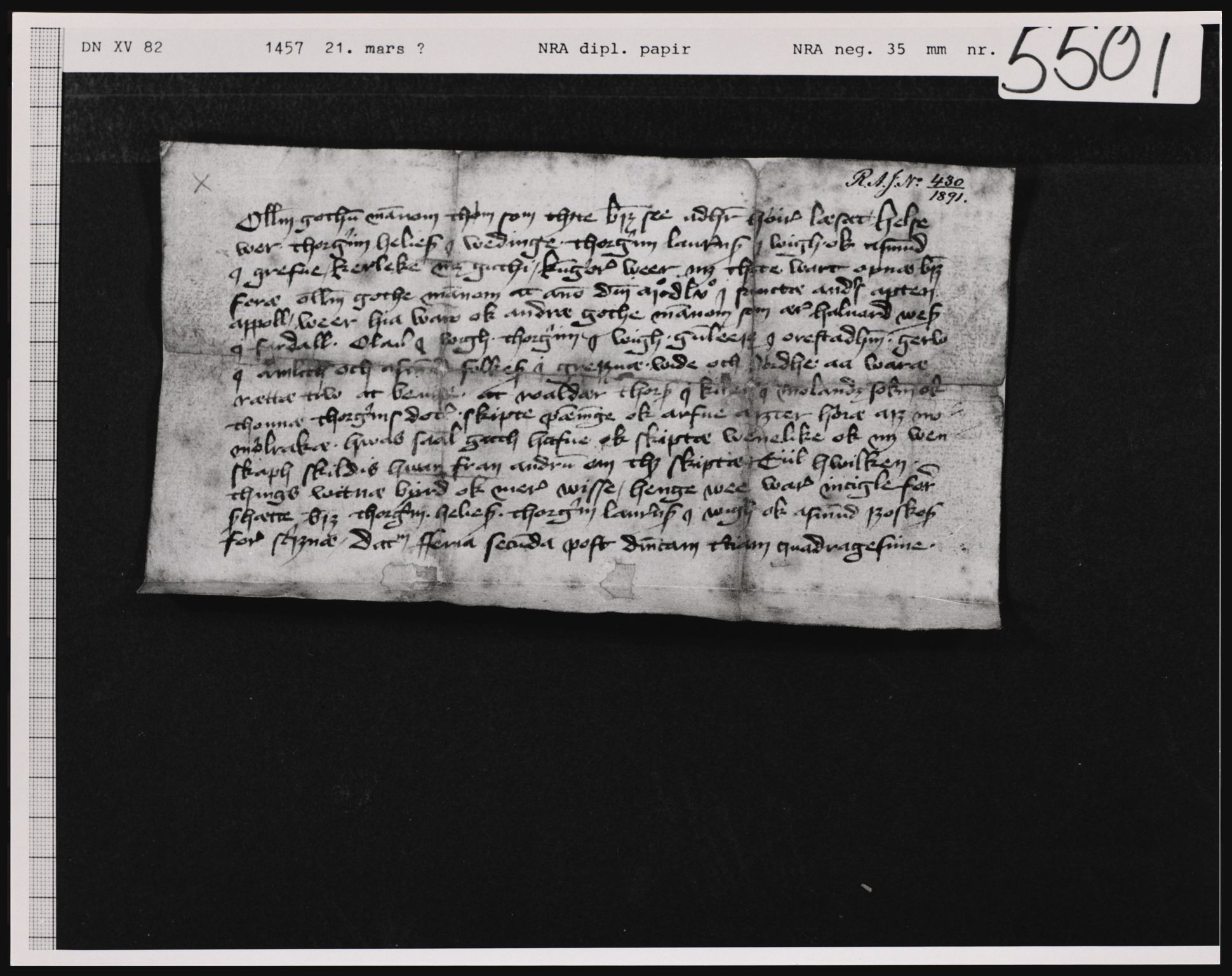 Riksarkivets diplomsamling, RA/EA-5965/F02, 1395-1570, p. 249