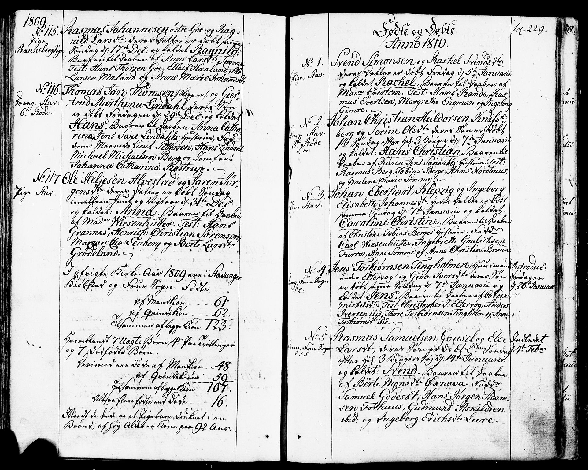 Domkirken sokneprestkontor, SAST/A-101812/001/30/30BB/L0007: Parish register (copy) no. B 7, 1791-1813, p. 229