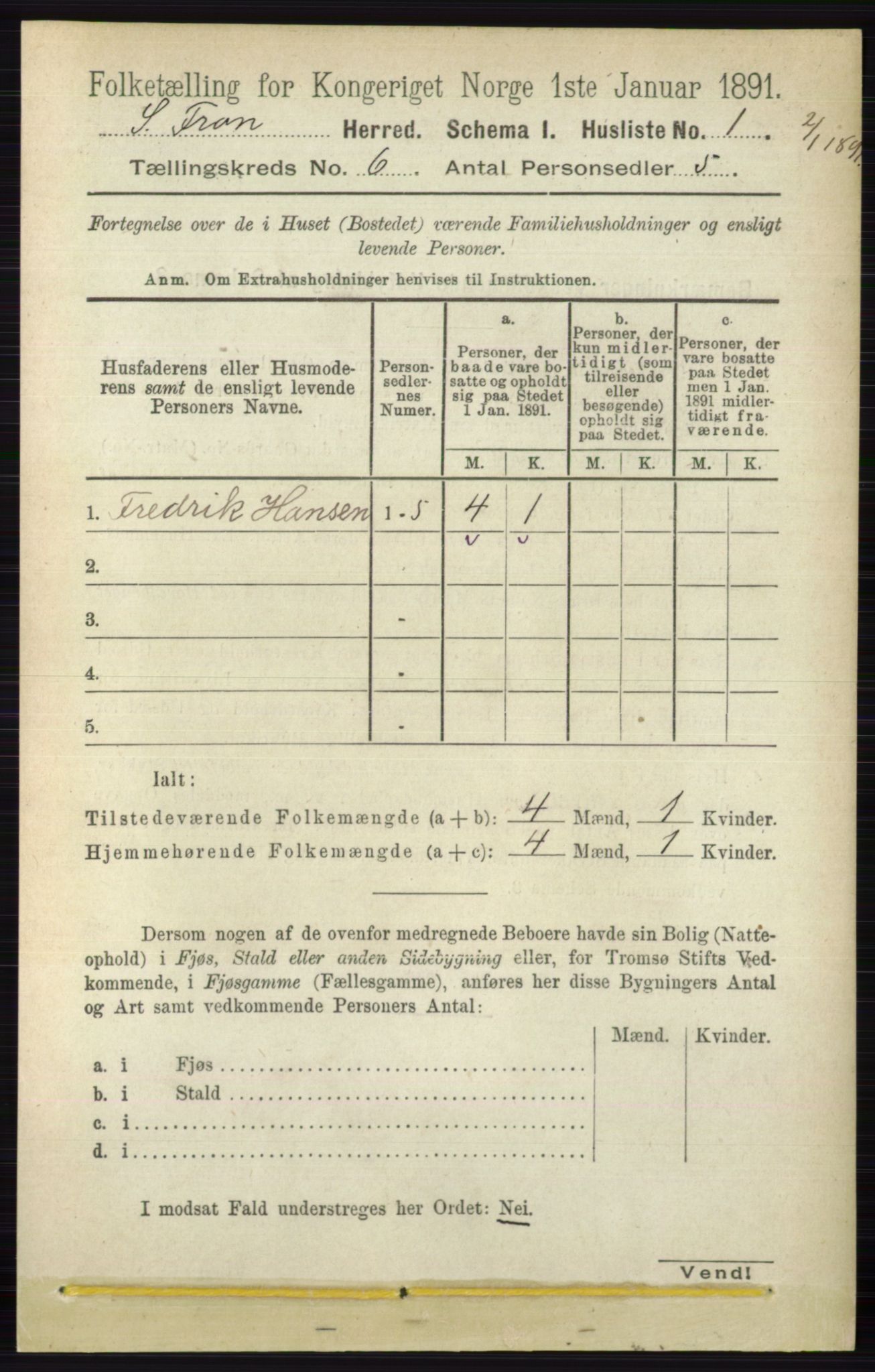 RA, 1891 census for 0519 Sør-Fron, 1891, p. 2521