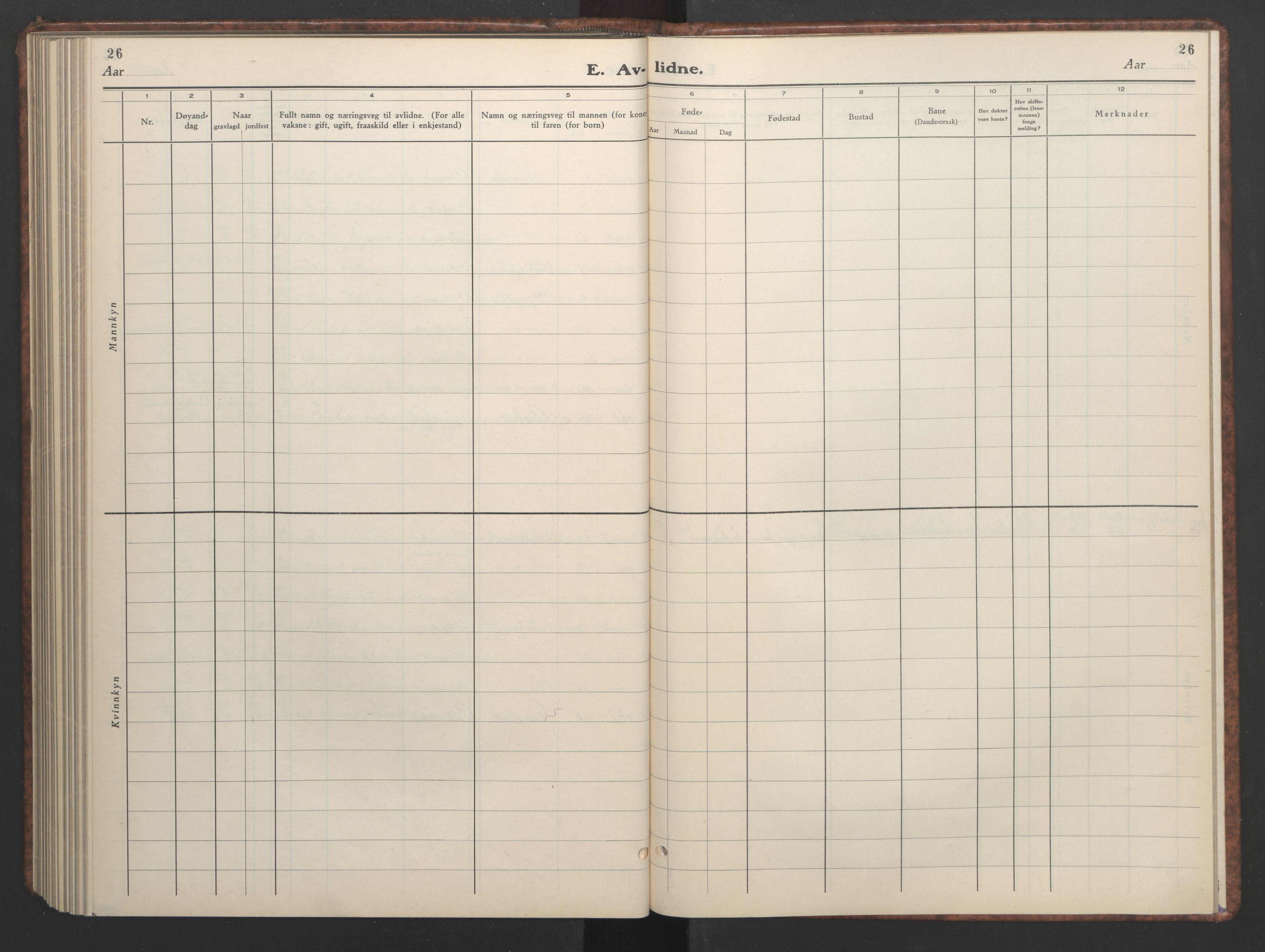 Ministerialprotokoller, klokkerbøker og fødselsregistre - Nordland, AV/SAT-A-1459/852/L0758: Parish register (copy) no. 852C09, 1935-1952, p. 26