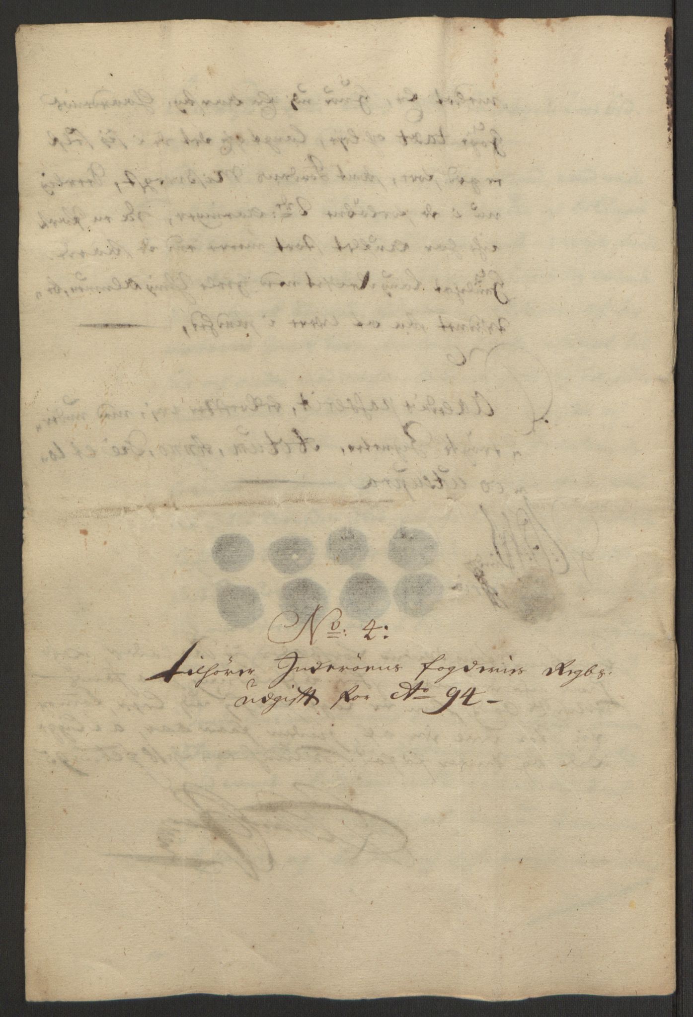 Rentekammeret inntil 1814, Reviderte regnskaper, Fogderegnskap, AV/RA-EA-4092/R63/L4308: Fogderegnskap Inderøy, 1692-1694, p. 624