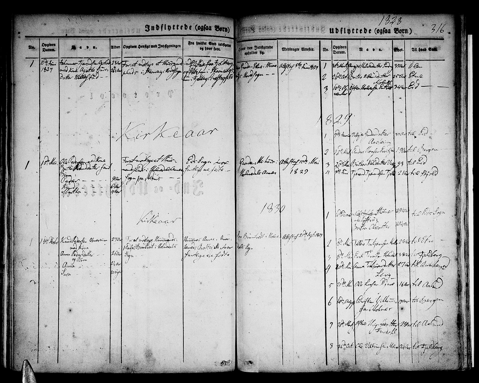 Skånevik sokneprestembete, AV/SAB-A-77801/H/Haa: Parish register (official) no. A 4, 1828-1848, p. 316