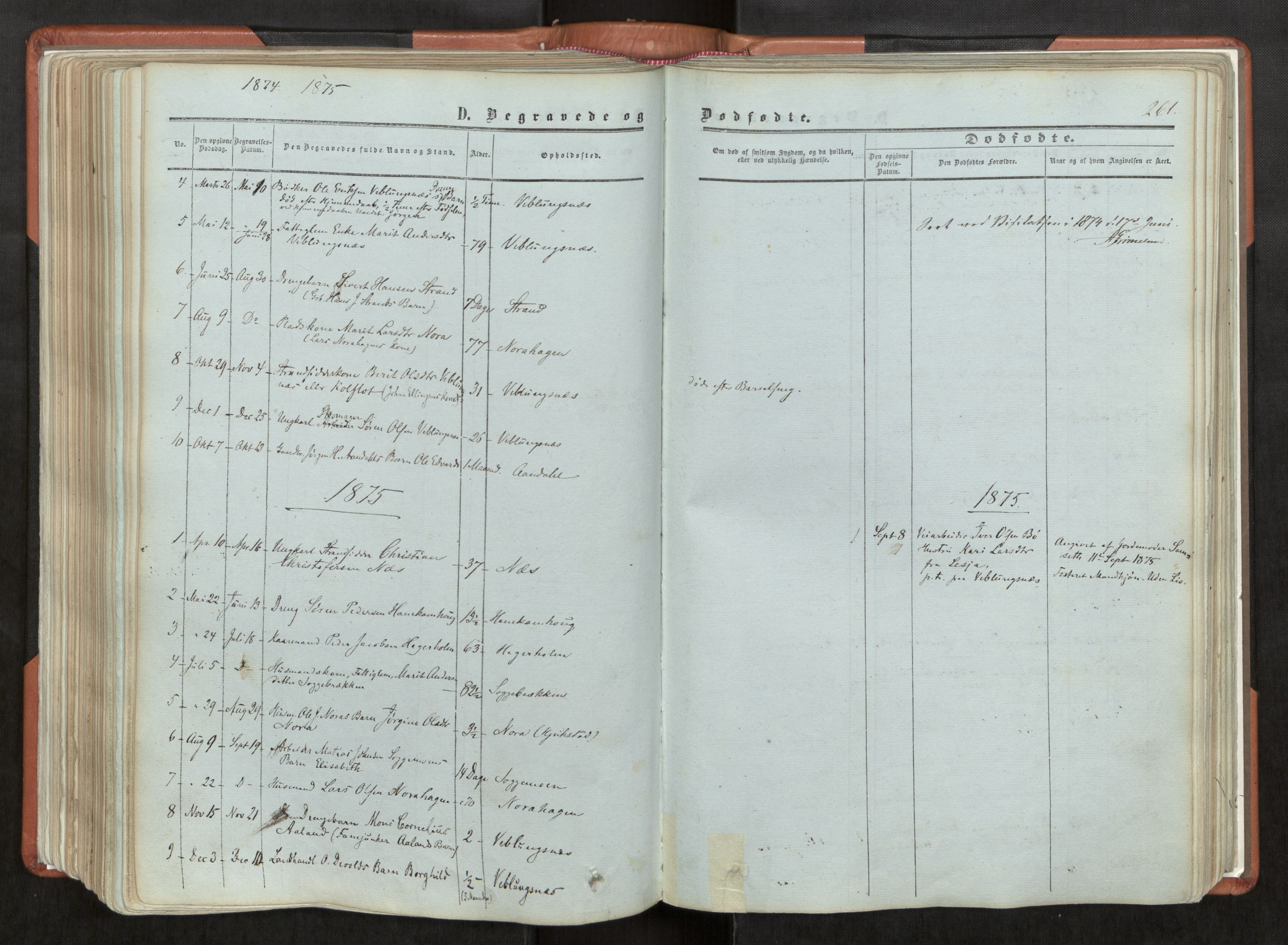 Ministerialprotokoller, klokkerbøker og fødselsregistre - Møre og Romsdal, AV/SAT-A-1454/544/L0572: Parish register (official) no. 544A05, 1854-1886, p. 261