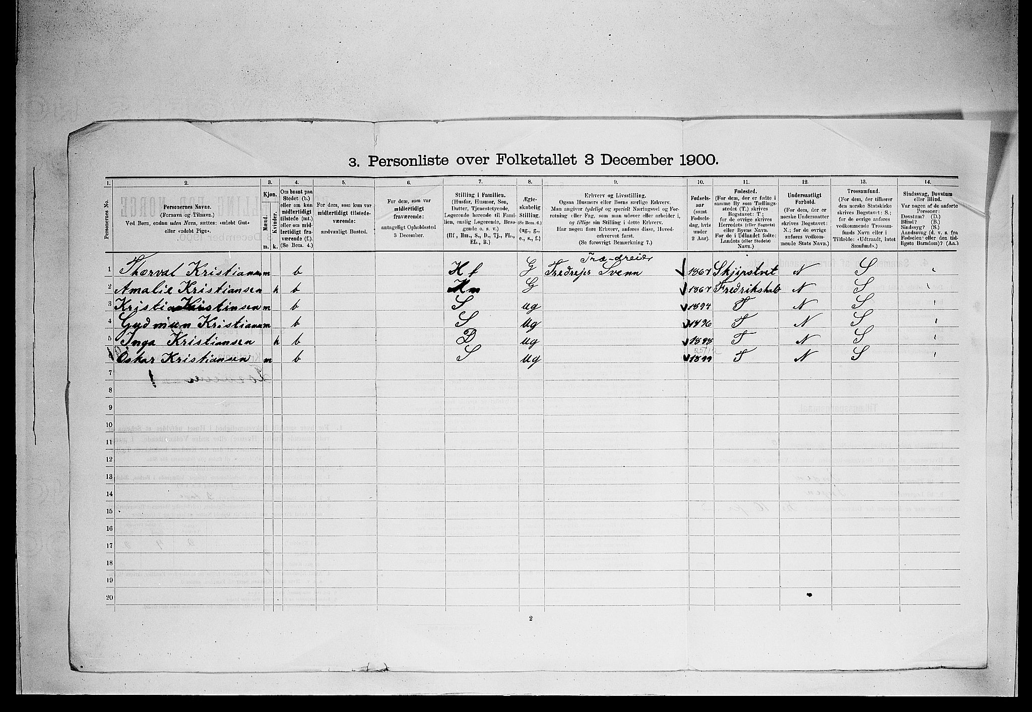 SAO, 1900 census for Kristiania, 1900, p. 23577