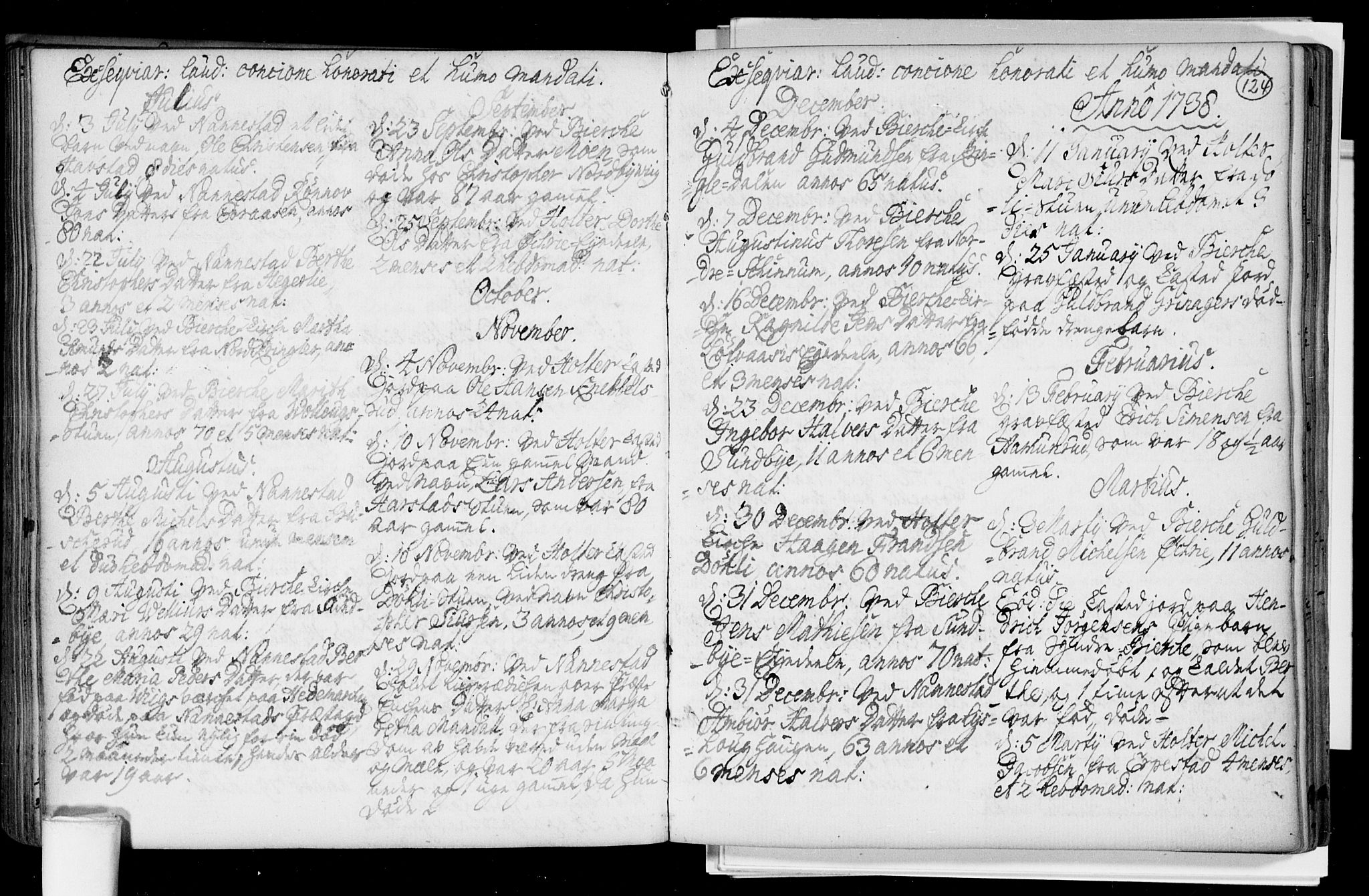 Nannestad prestekontor Kirkebøker, SAO/A-10414a/F/Fa/L0005: Parish register (official) no. I 5, 1729-1738, p. 124