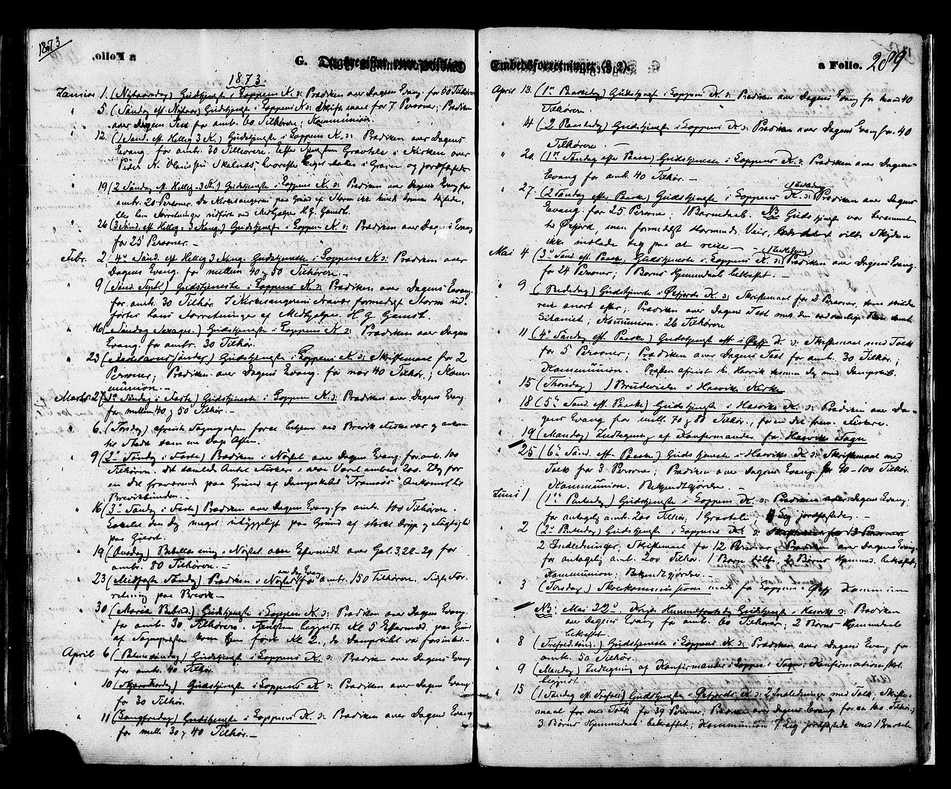 Loppa sokneprestkontor, SATØ/S-1339/H/Ha/L0005kirke: Parish register (official) no. 5, 1869-1878, p. 289