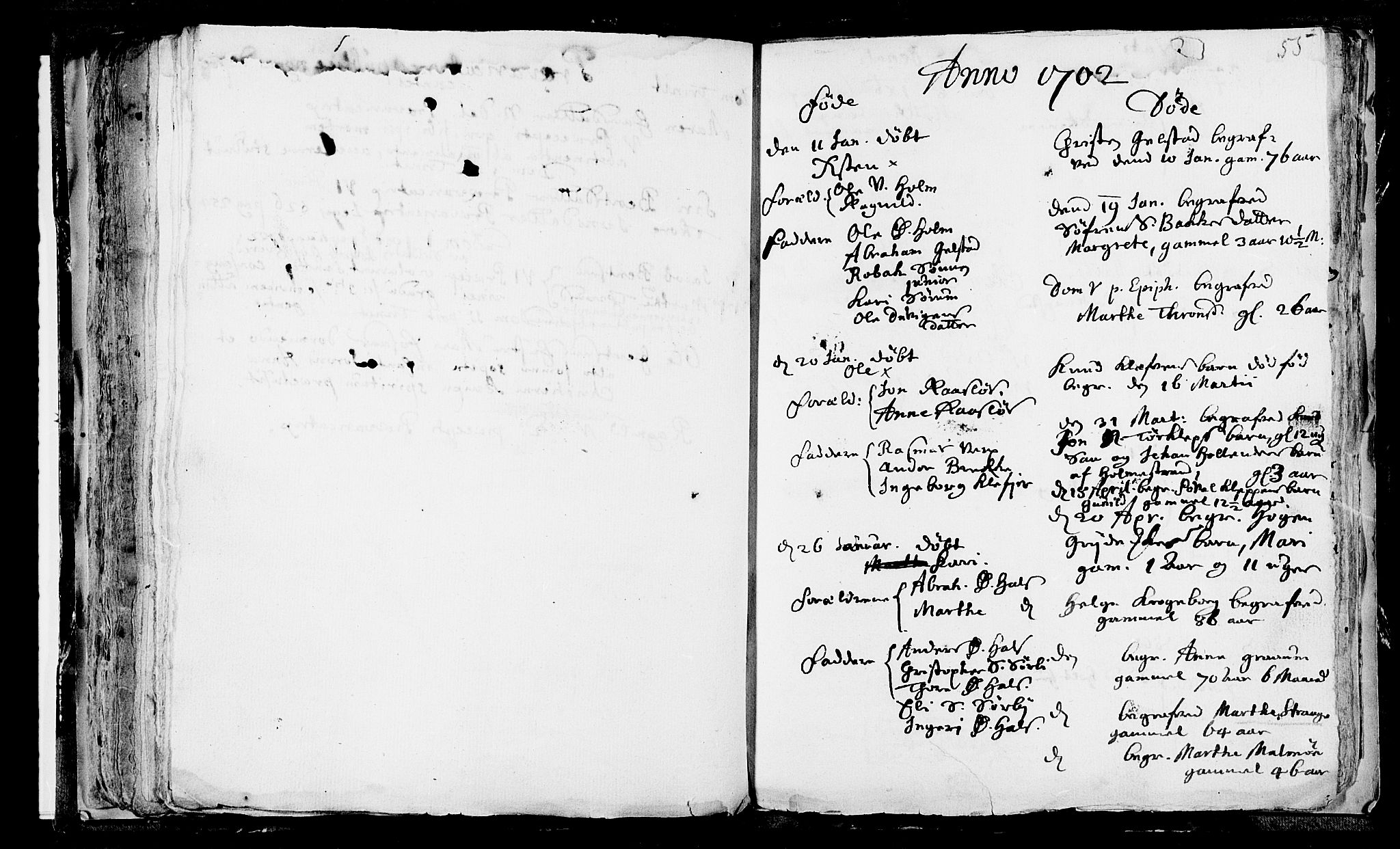Våle kirkebøker, AV/SAKO-A-334/F/Fa/L0001: Parish register (official) no. I 1, 1693-1704, p. 55