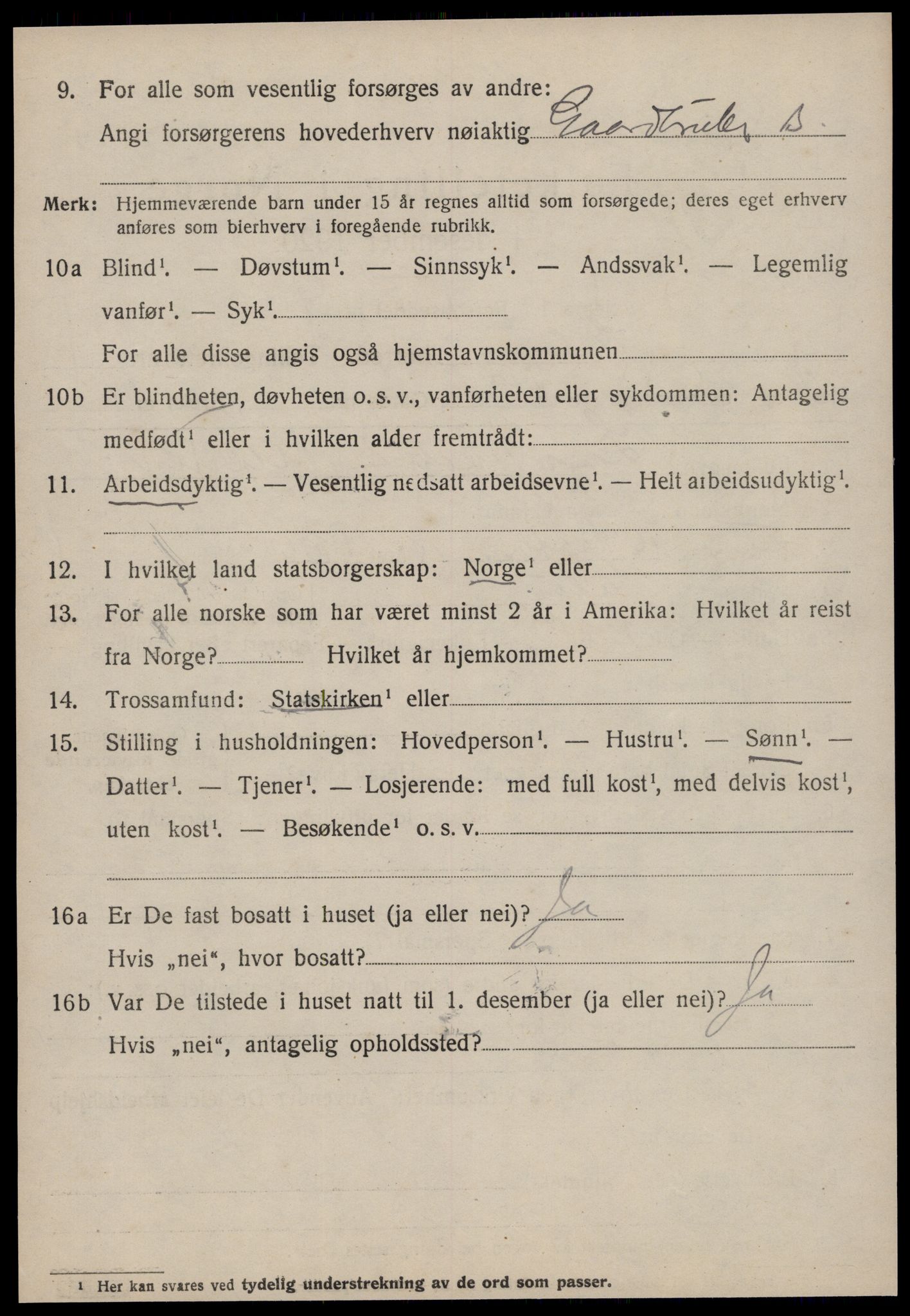 SAT, 1920 census for Edøy, 1920, p. 915