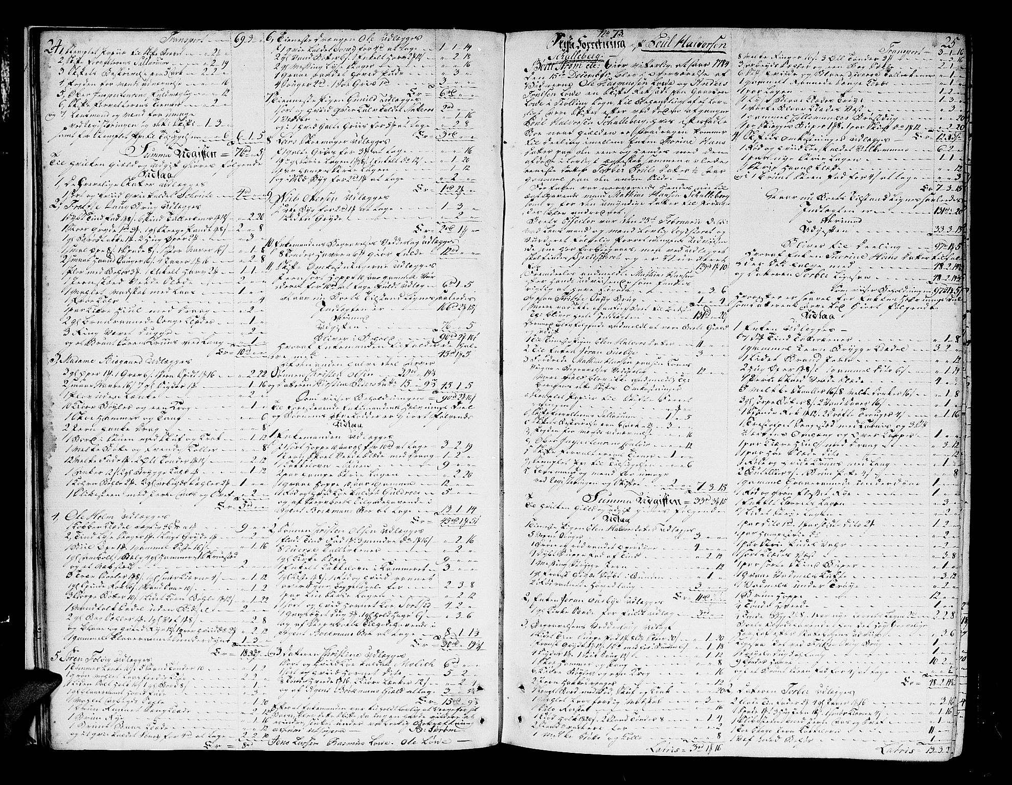 Larvik sorenskriveri, AV/SAKO-A-83/H/Hd/Hda/L0013a: Skifteprotokoll, 1784-1793, p. 24-25