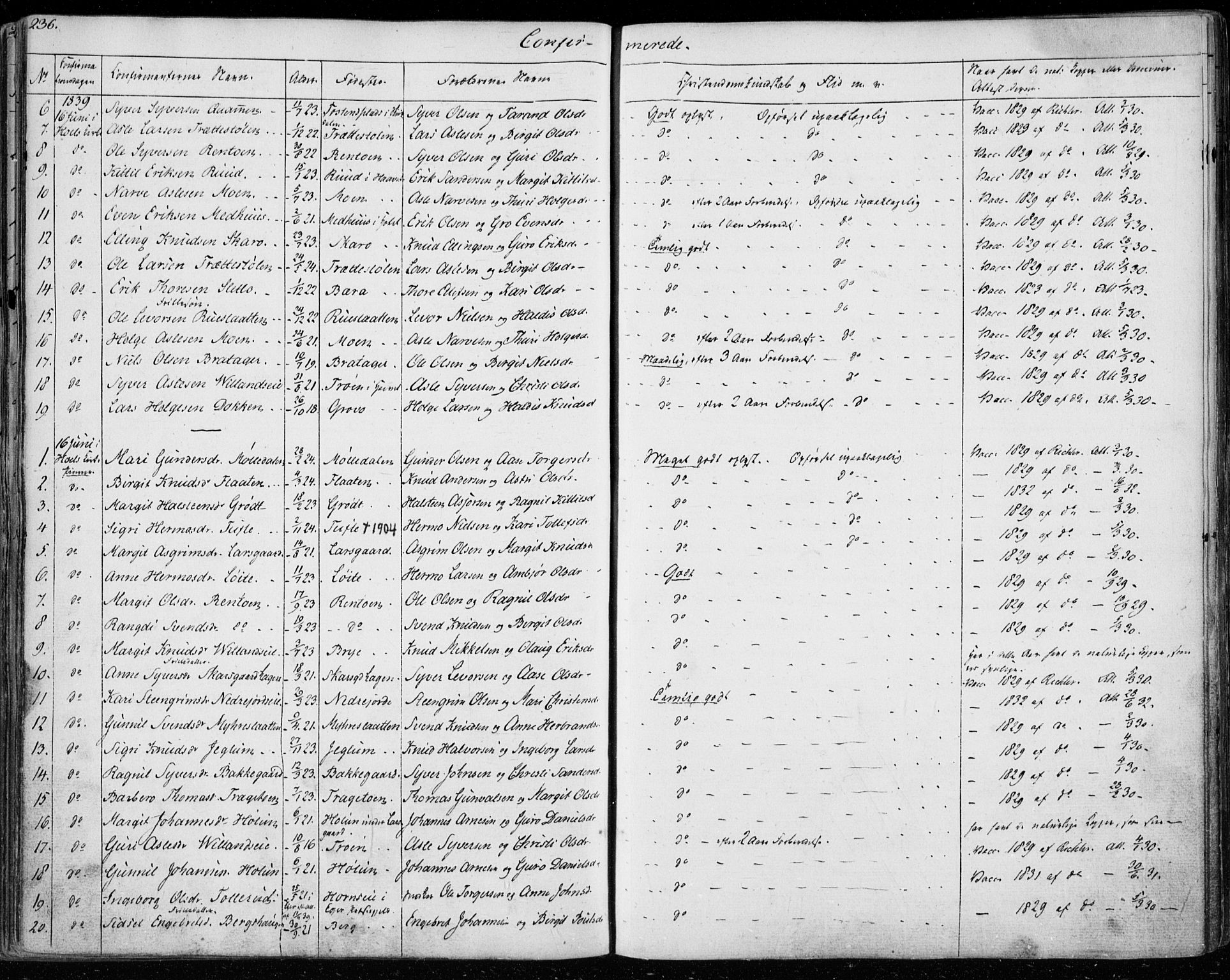 Ål kirkebøker, SAKO/A-249/F/Fa/L0005: Parish register (official) no. I 5, 1825-1848, p. 236