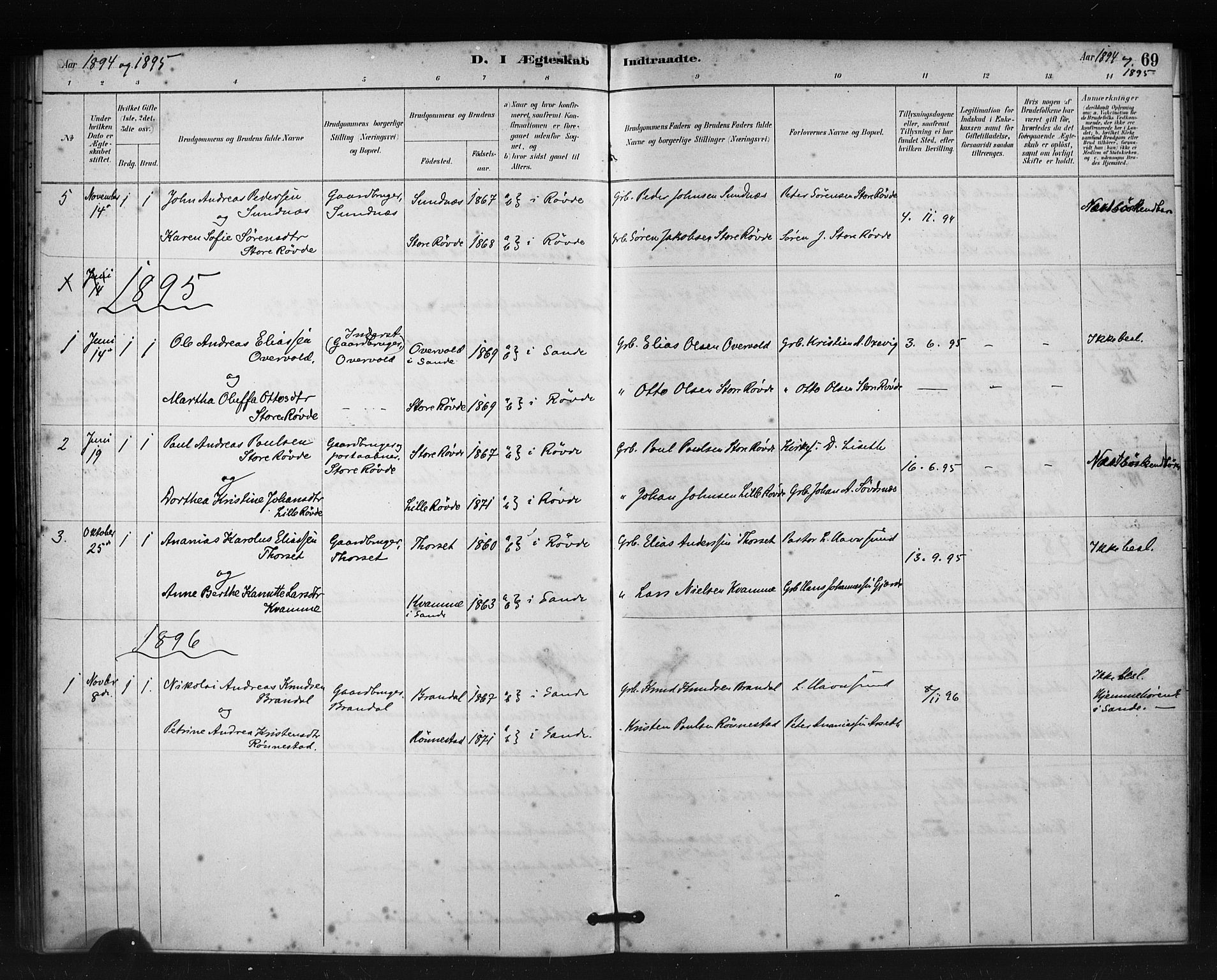 Ministerialprotokoller, klokkerbøker og fødselsregistre - Møre og Romsdal, AV/SAT-A-1454/504/L0056: Parish register (official) no. 504A03, 1884-1904, p. 69