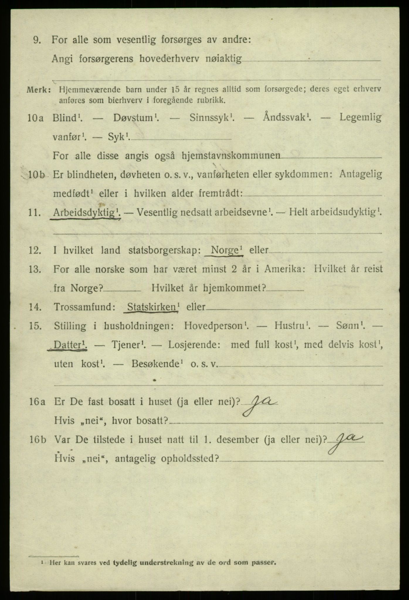 SAB, 1920 census for Strandvik, 1920, p. 4543