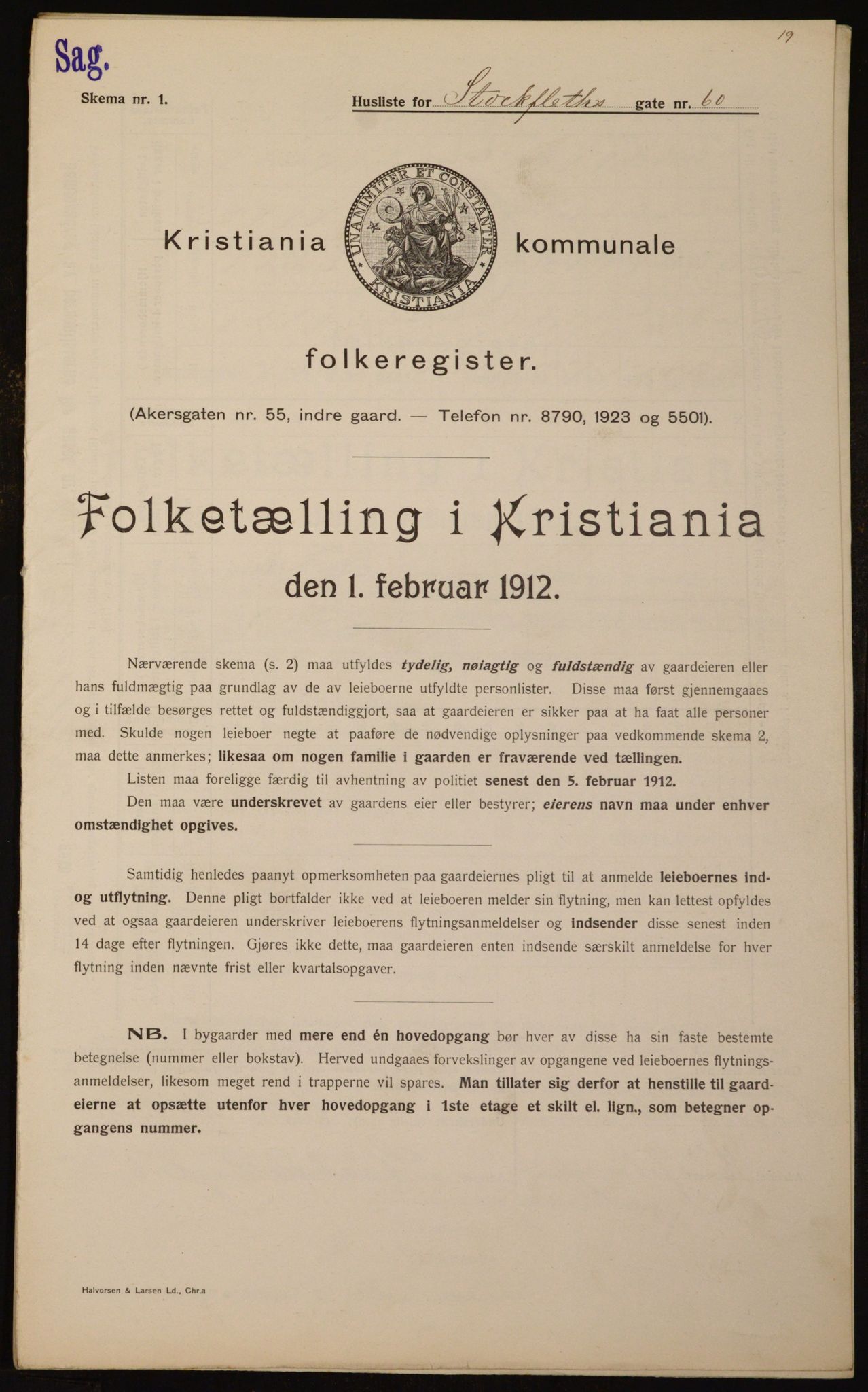 OBA, Municipal Census 1912 for Kristiania, 1912, p. 102372