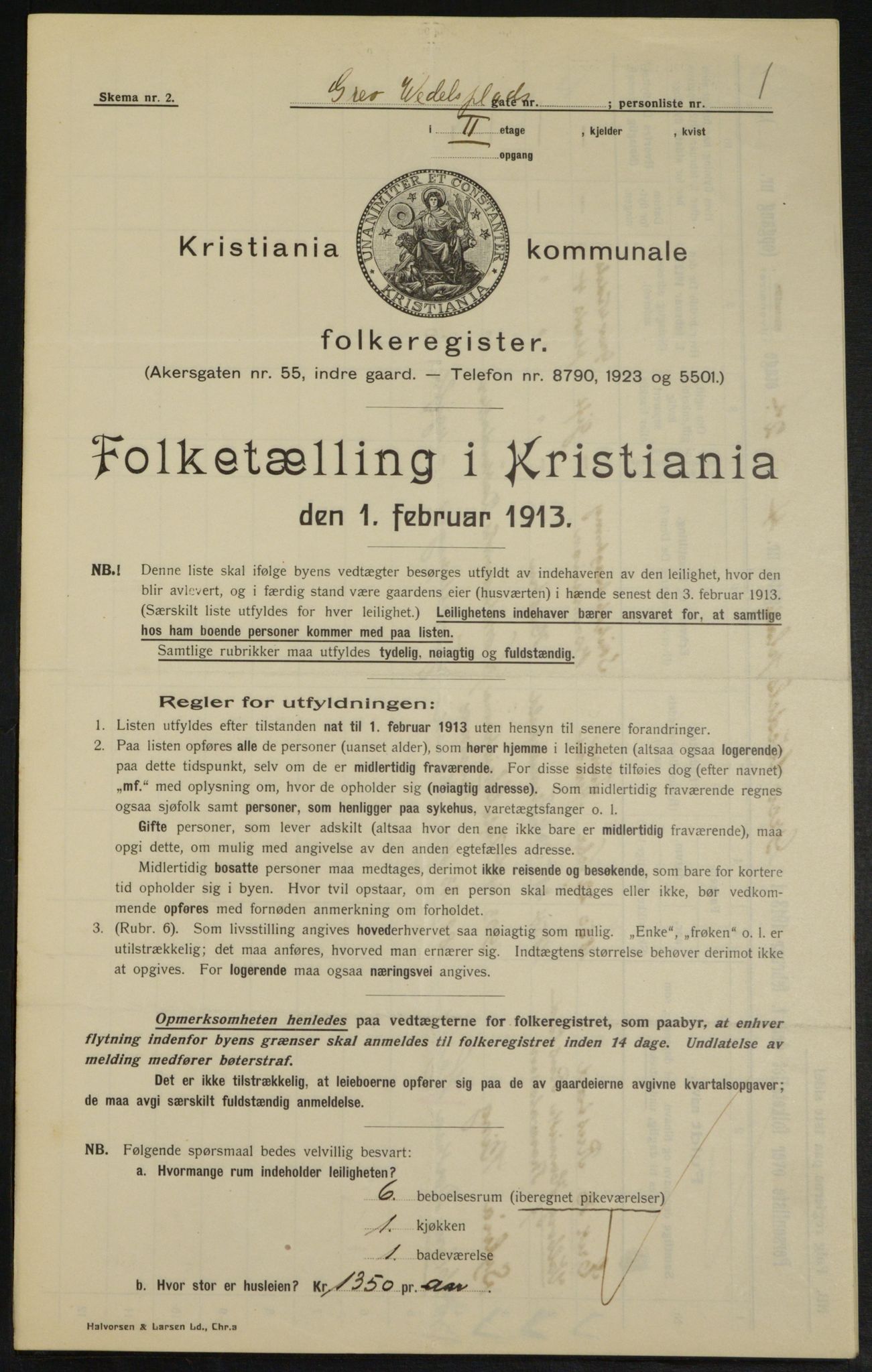 OBA, Municipal Census 1913 for Kristiania, 1913, p. 29973