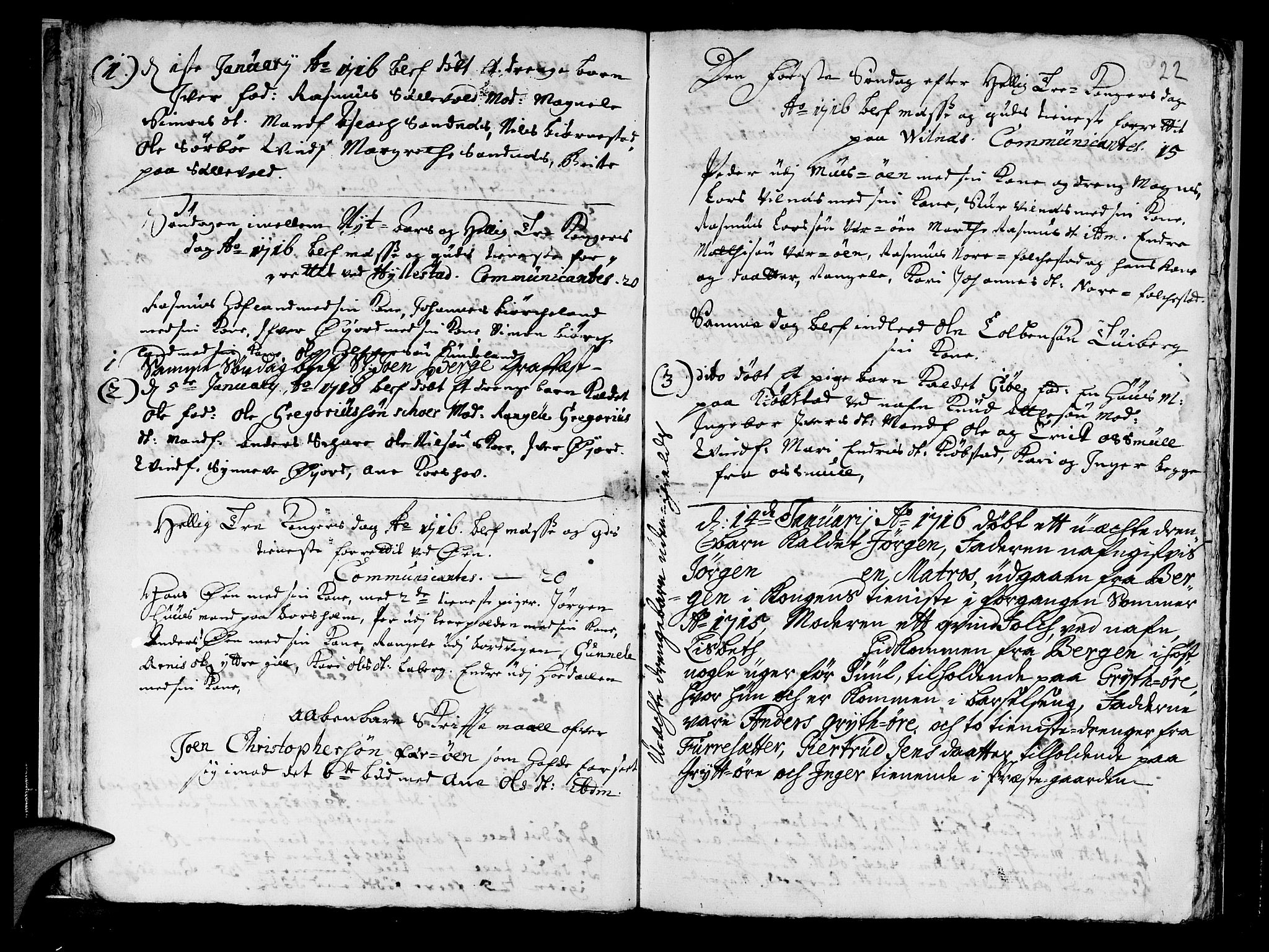 Askvoll sokneprestembete, SAB/A-79501/H/Haa/Haaa/L0003: Parish register (official) no. A 3, 1715-1718, p. 22