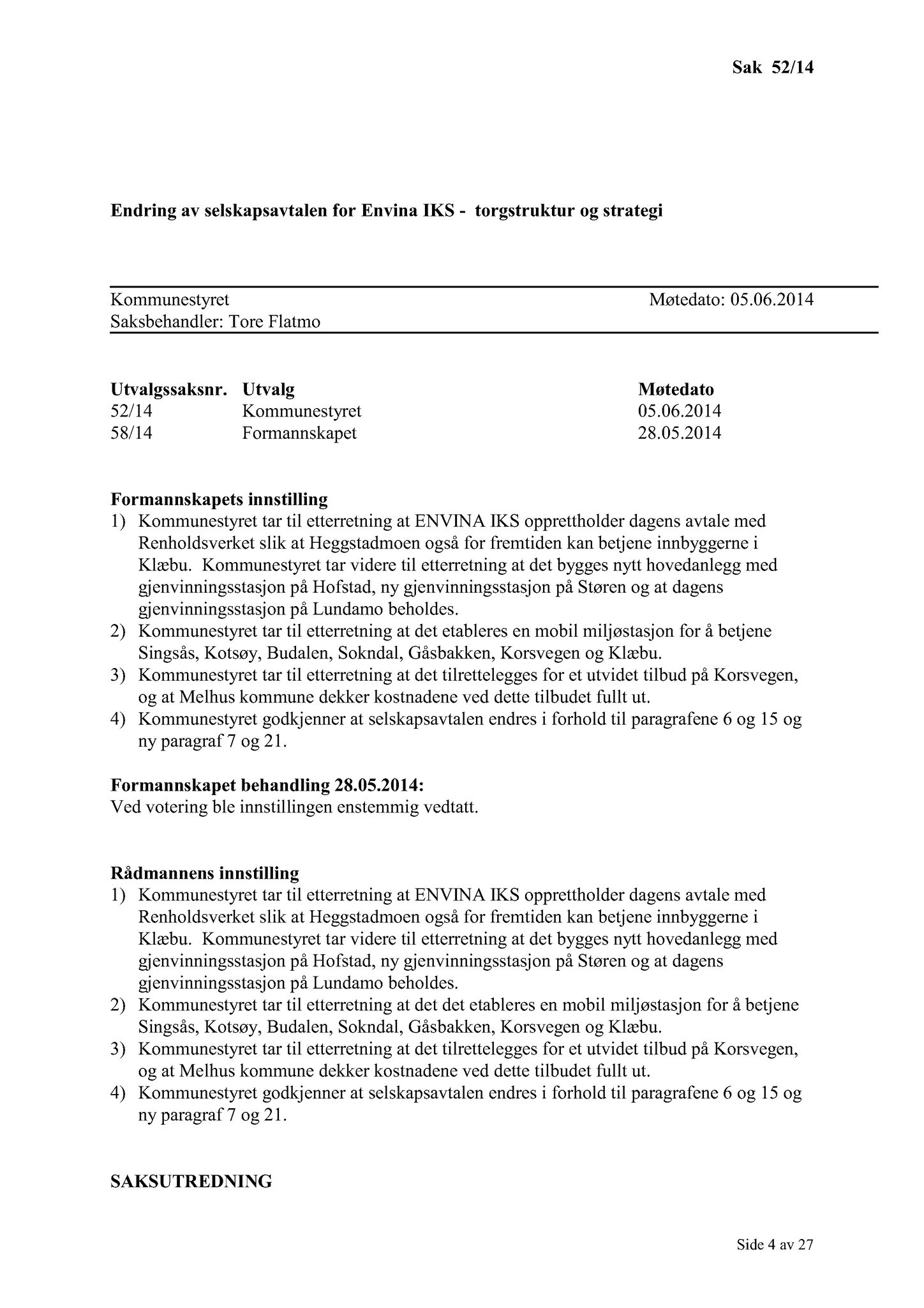 Klæbu Kommune, TRKO/KK/01-KS/L007: Kommunestyret - Møtedokumenter, 2014, p. 1338