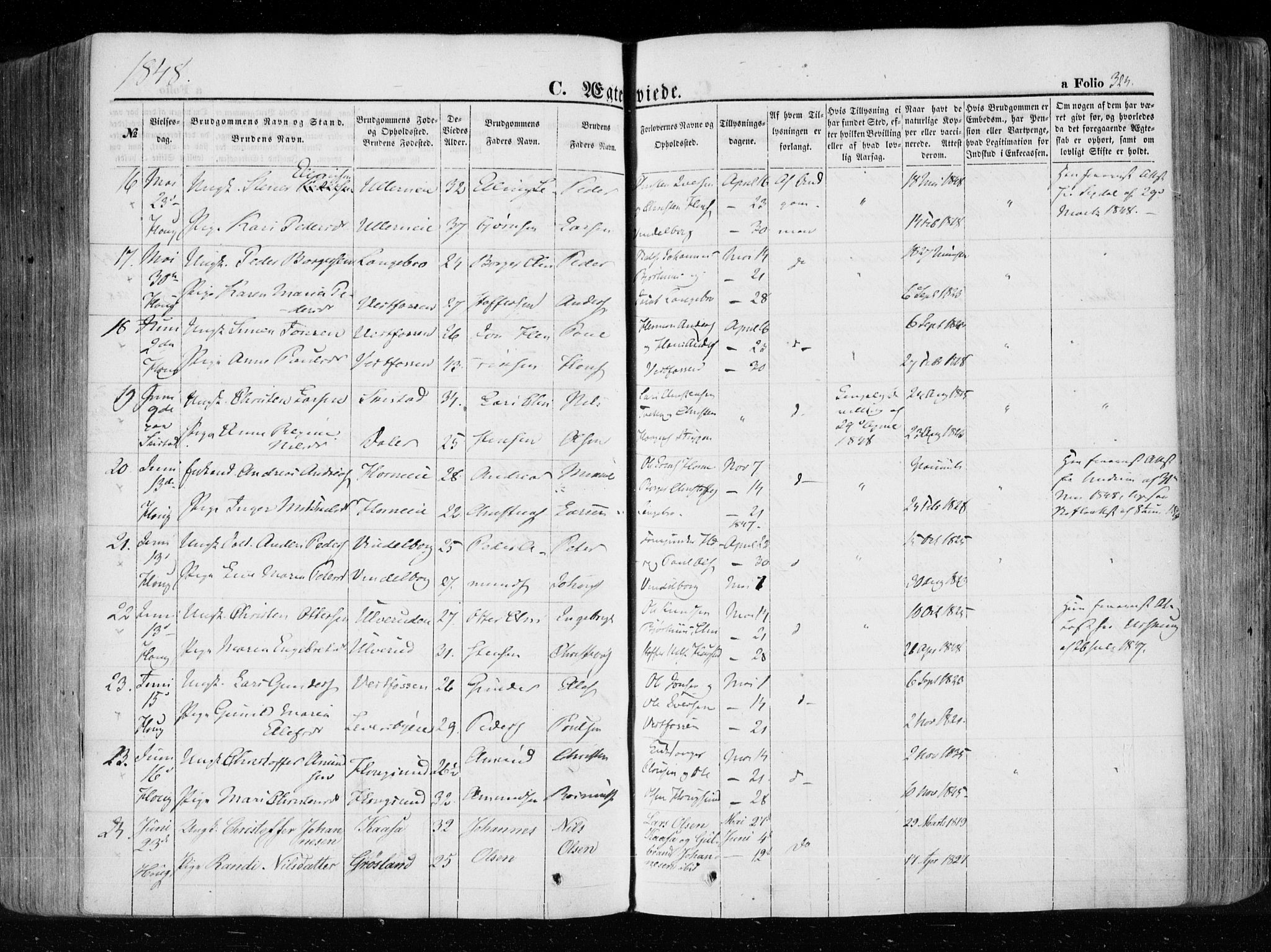 Eiker kirkebøker, AV/SAKO-A-4/F/Fa/L0014: Parish register (official) no. I 14, 1846-1854, p. 324