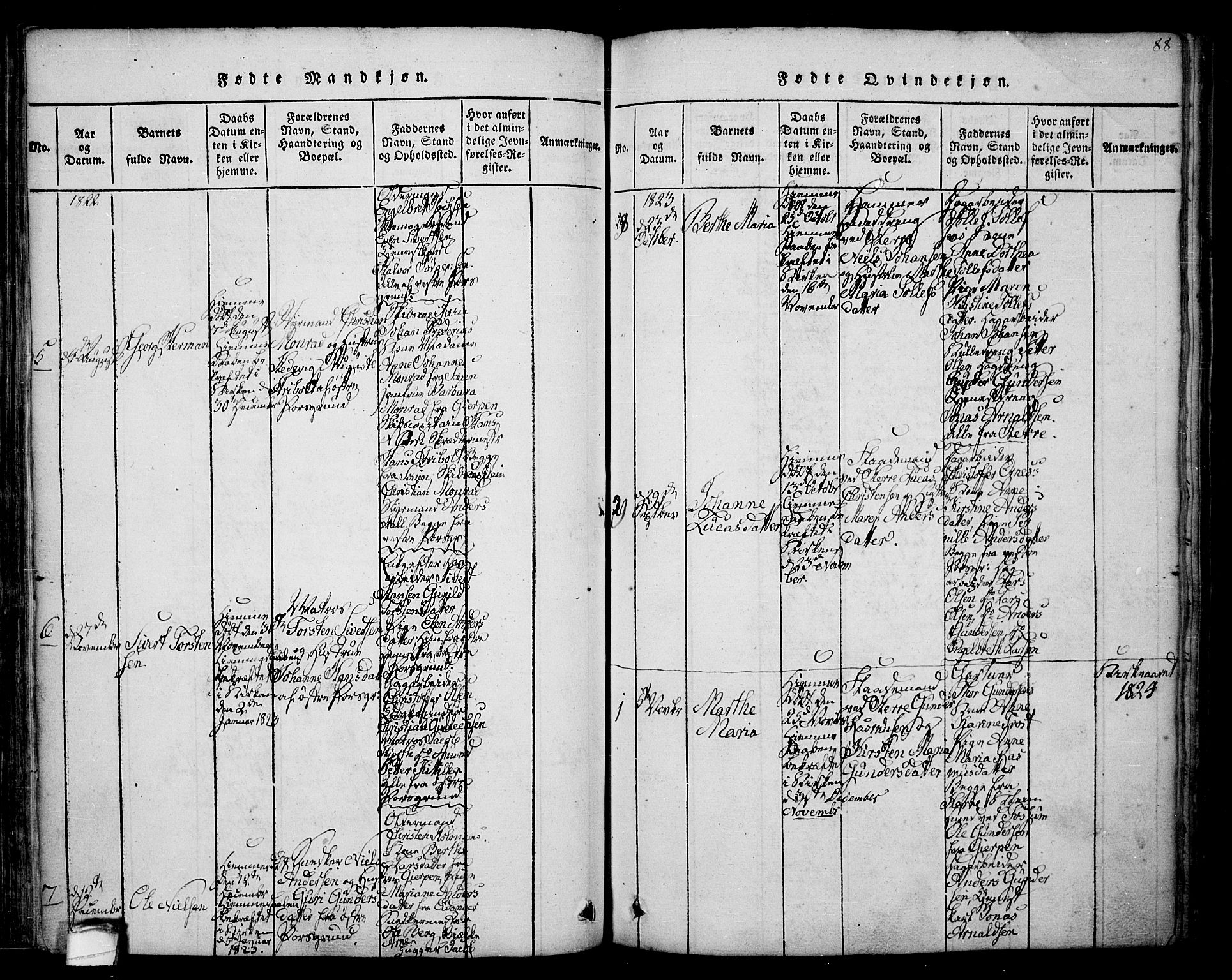 Porsgrunn kirkebøker , AV/SAKO-A-104/F/Fa/L0004: Parish register (official) no. 4, 1814-1828, p. 88