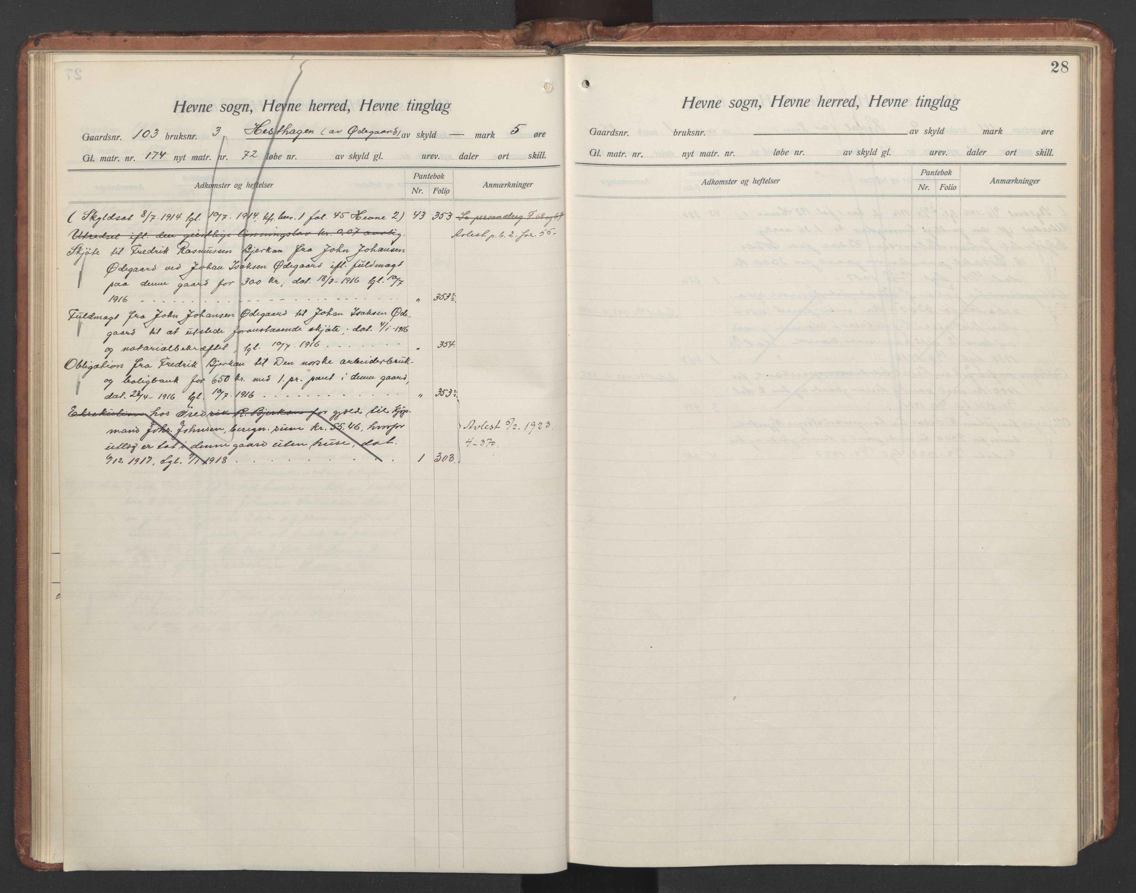 Hitra sorenskriveri, AV/SAT-A-0018/2/2A/L0021: Mortgage register no. 21, p. 28