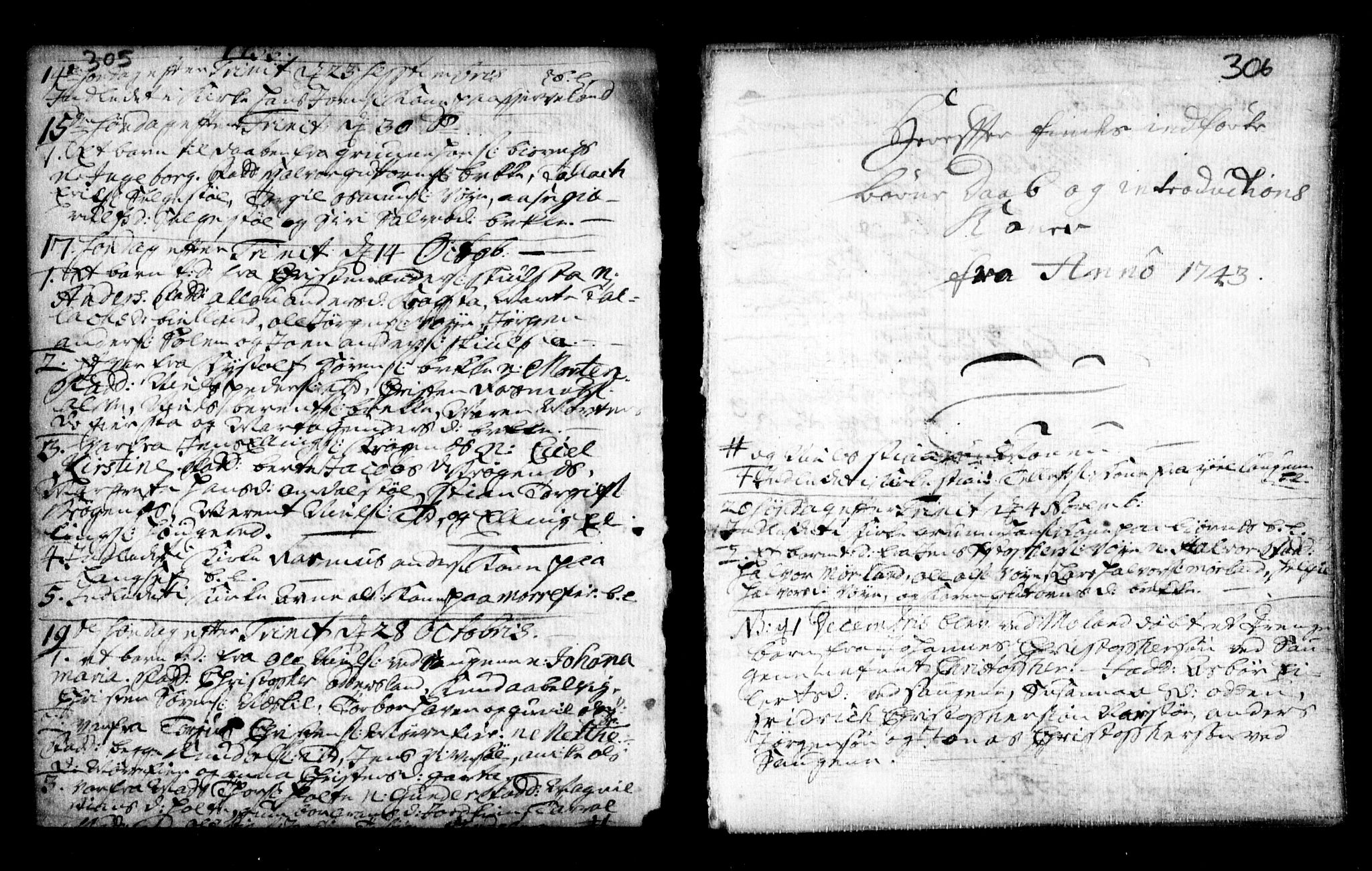 Holt sokneprestkontor, SAK/1111-0021/F/Fa/L0002: Parish register (official) no. A 2, 1739-1753, p. 305-306