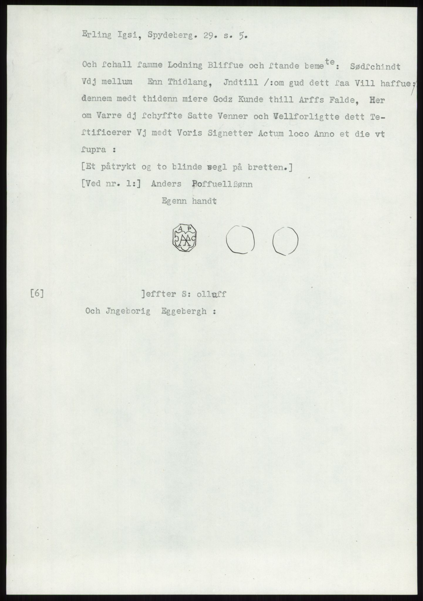 Samlinger til kildeutgivelse, Diplomavskriftsamlingen, AV/RA-EA-4053/H/Ha, p. 406