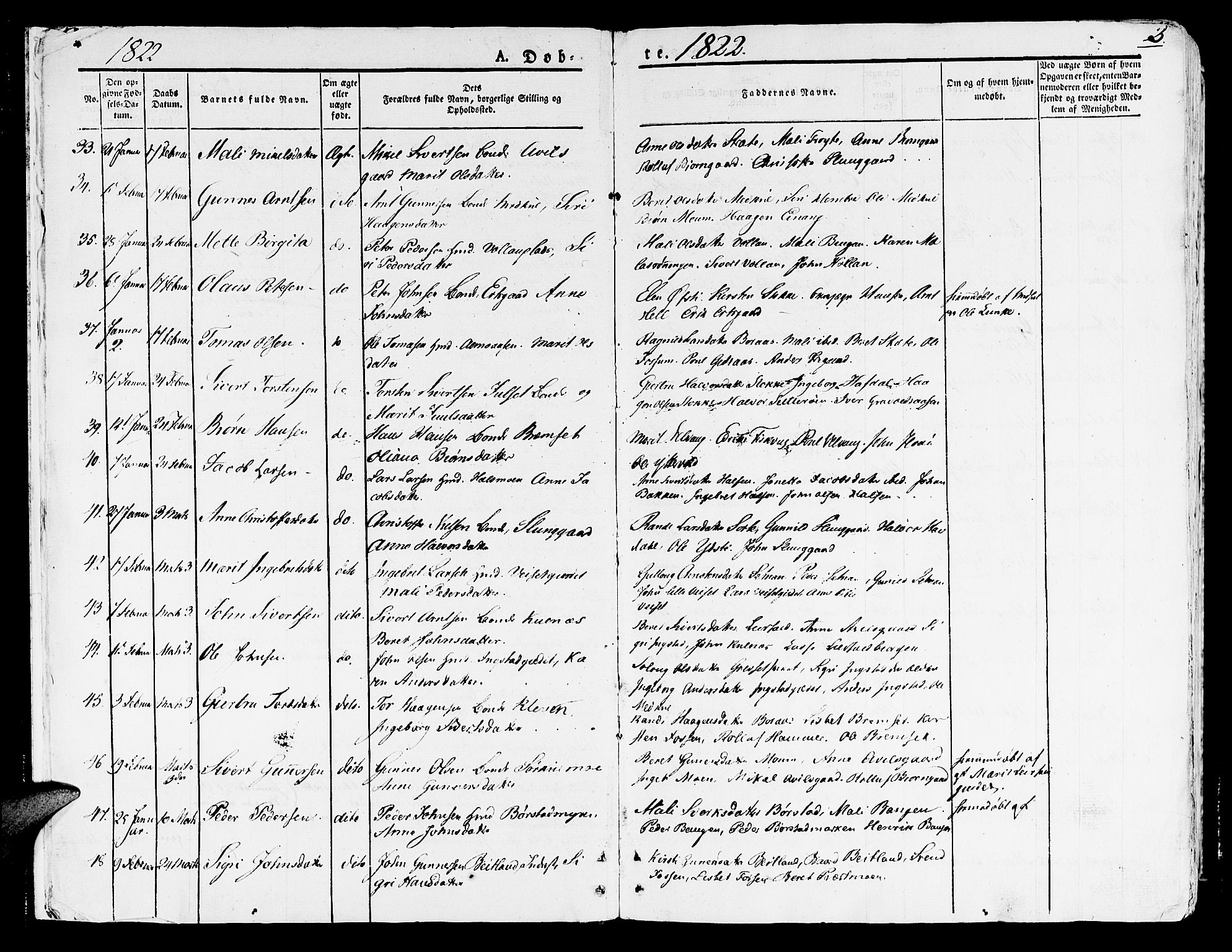 Ministerialprotokoller, klokkerbøker og fødselsregistre - Nord-Trøndelag, SAT/A-1458/709/L0070: Parish register (official) no. 709A10, 1820-1832, p. 3