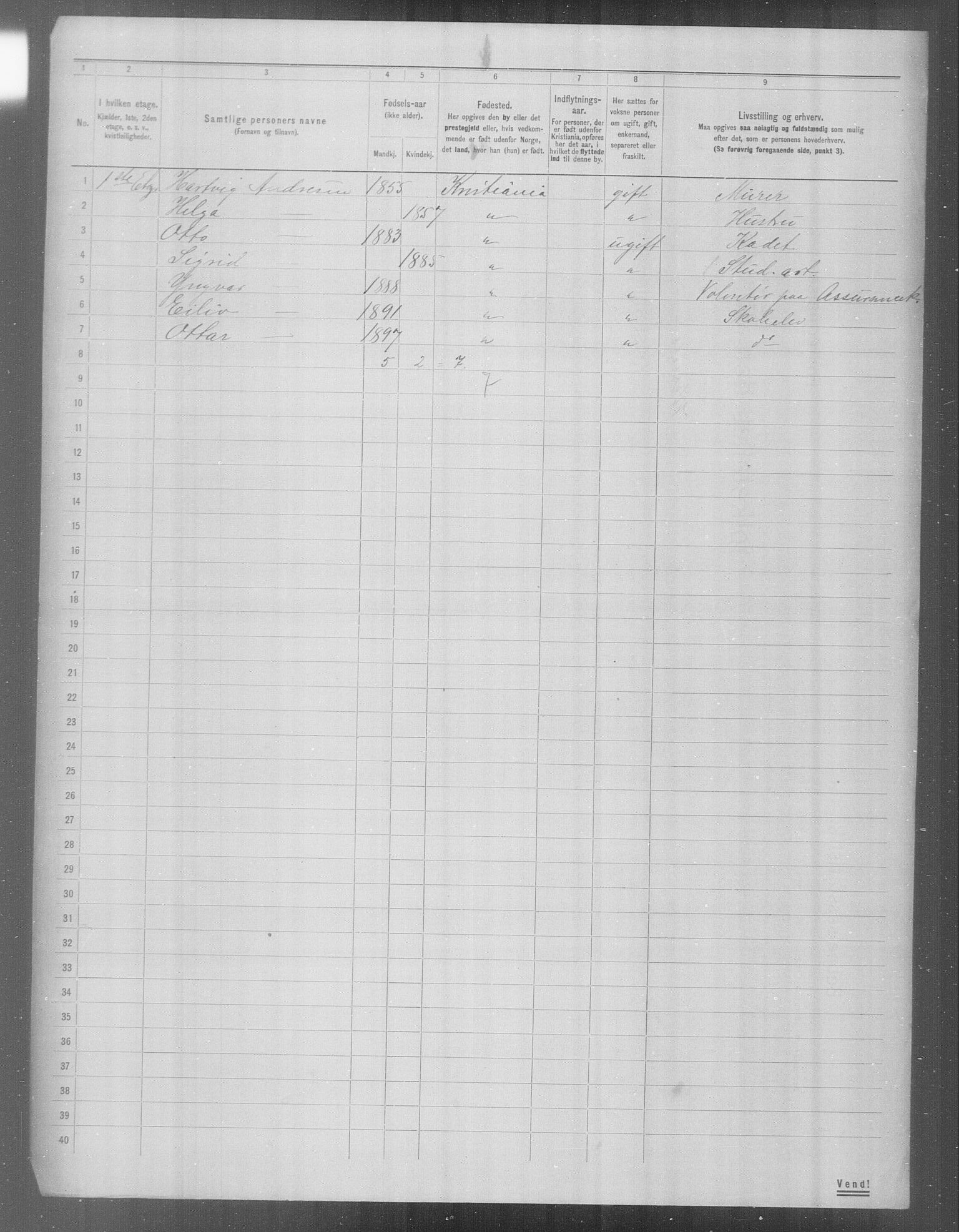 OBA, Municipal Census 1904 for Kristiania, 1904, p. 23979