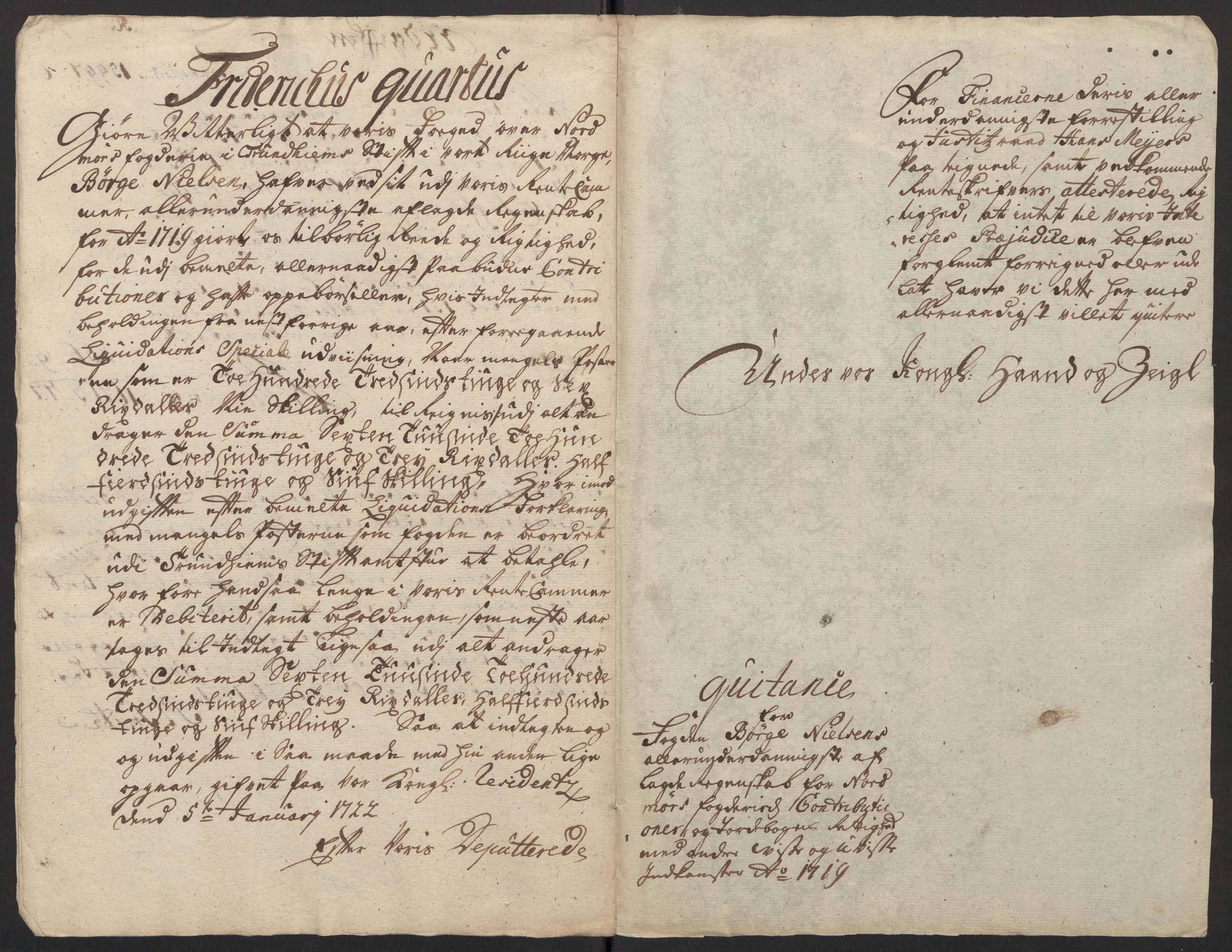 Rentekammeret inntil 1814, Reviderte regnskaper, Fogderegnskap, AV/RA-EA-4092/R56/L3752: Fogderegnskap Nordmøre, 1719, p. 19