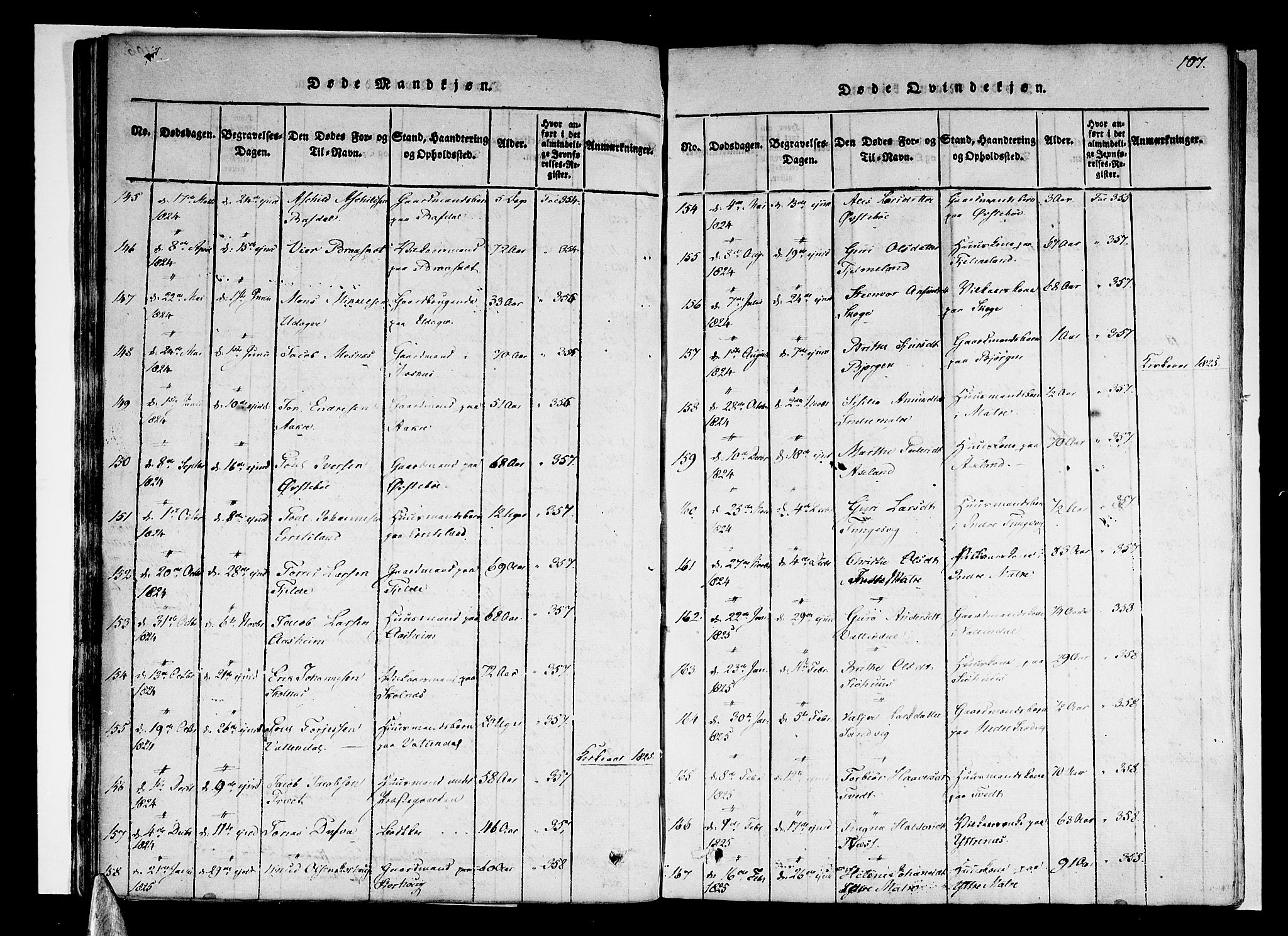 Skånevik sokneprestembete, AV/SAB-A-77801/H/Haa: Parish register (official) no. A 3, 1815-1828, p. 107