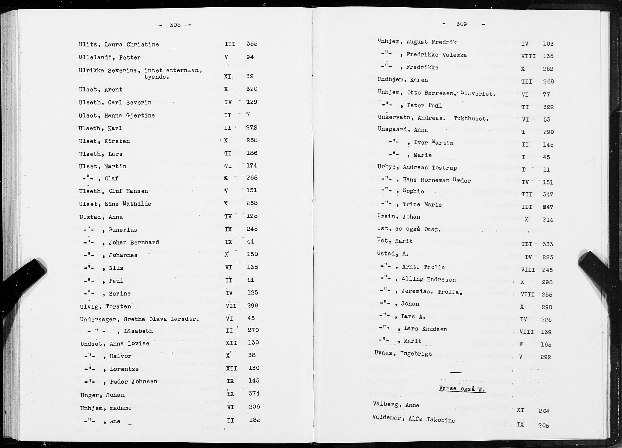 SAT, 1875 census for 1601 Trondheim, 1875, p. 308-309