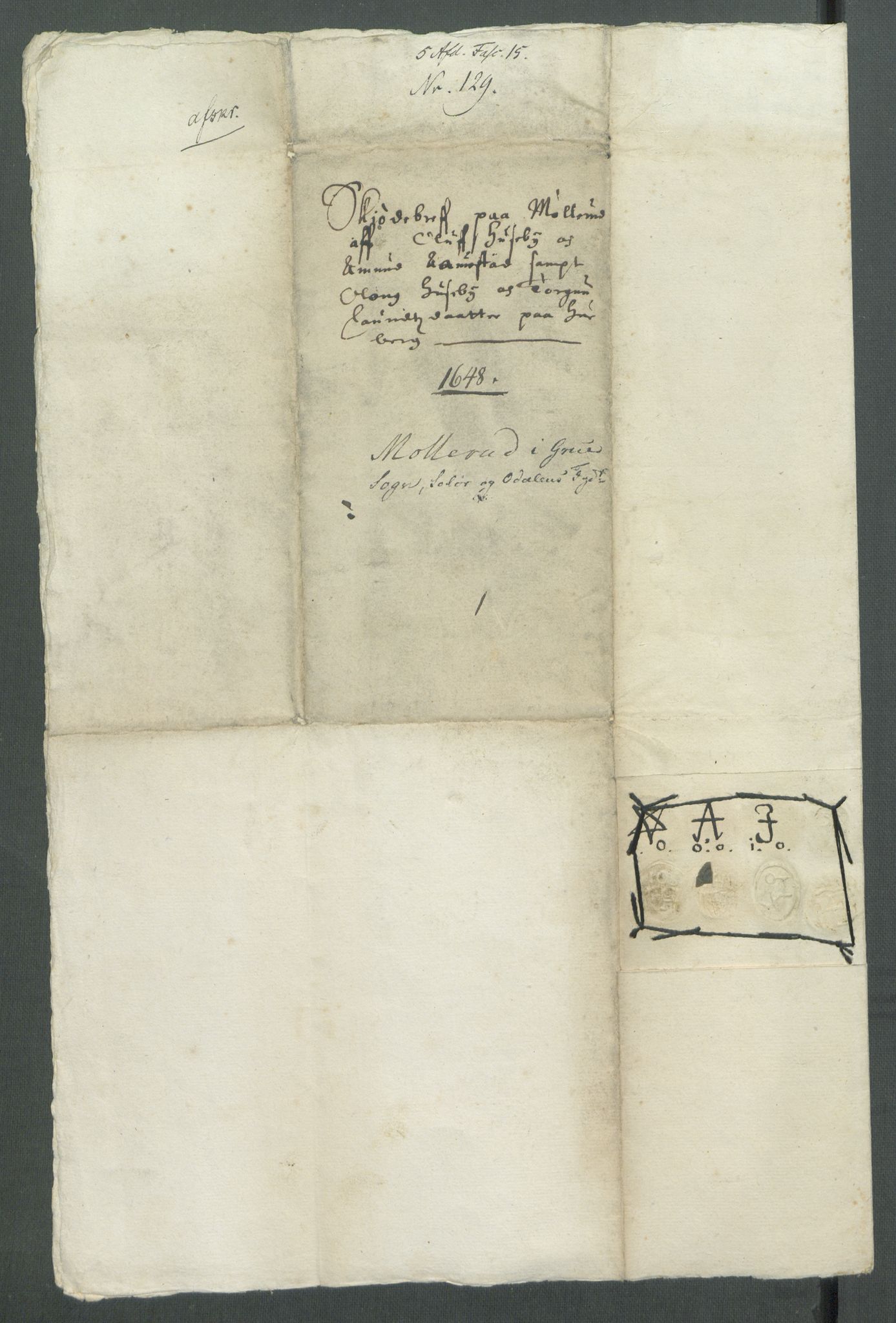 Riksarkivets diplomsamling, AV/RA-EA-5965/F02/L0161: Dokumenter, 1648, p. 71