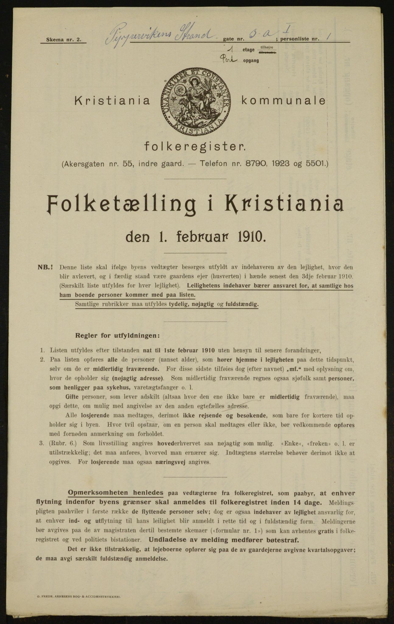 OBA, Municipal Census 1910 for Kristiania, 1910, p. 98432