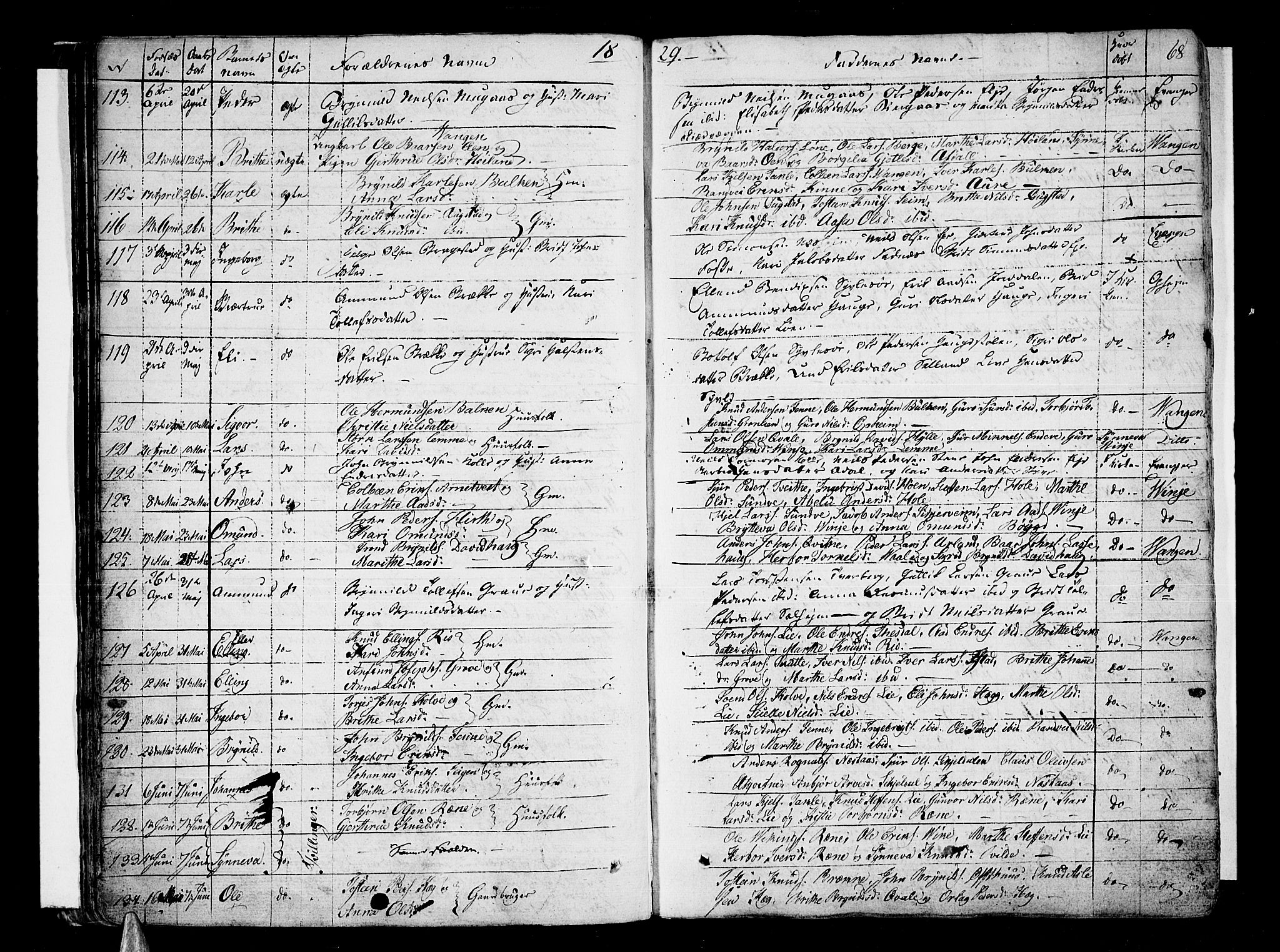 Voss sokneprestembete, SAB/A-79001/H/Haa: Parish register (official) no. A 12, 1823-1837, p. 68