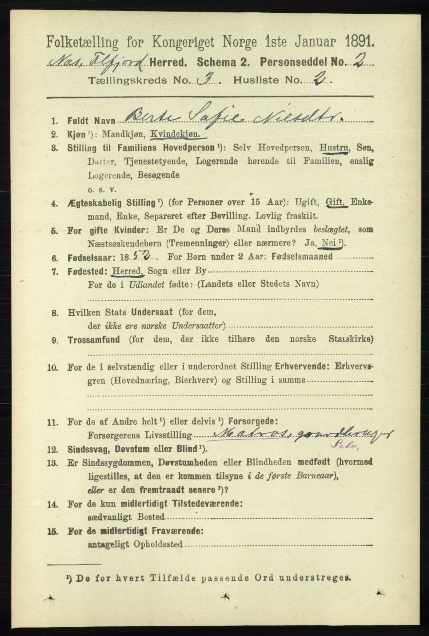 RA, 1891 census for 1043 Hidra og Nes, 1891, p. 928