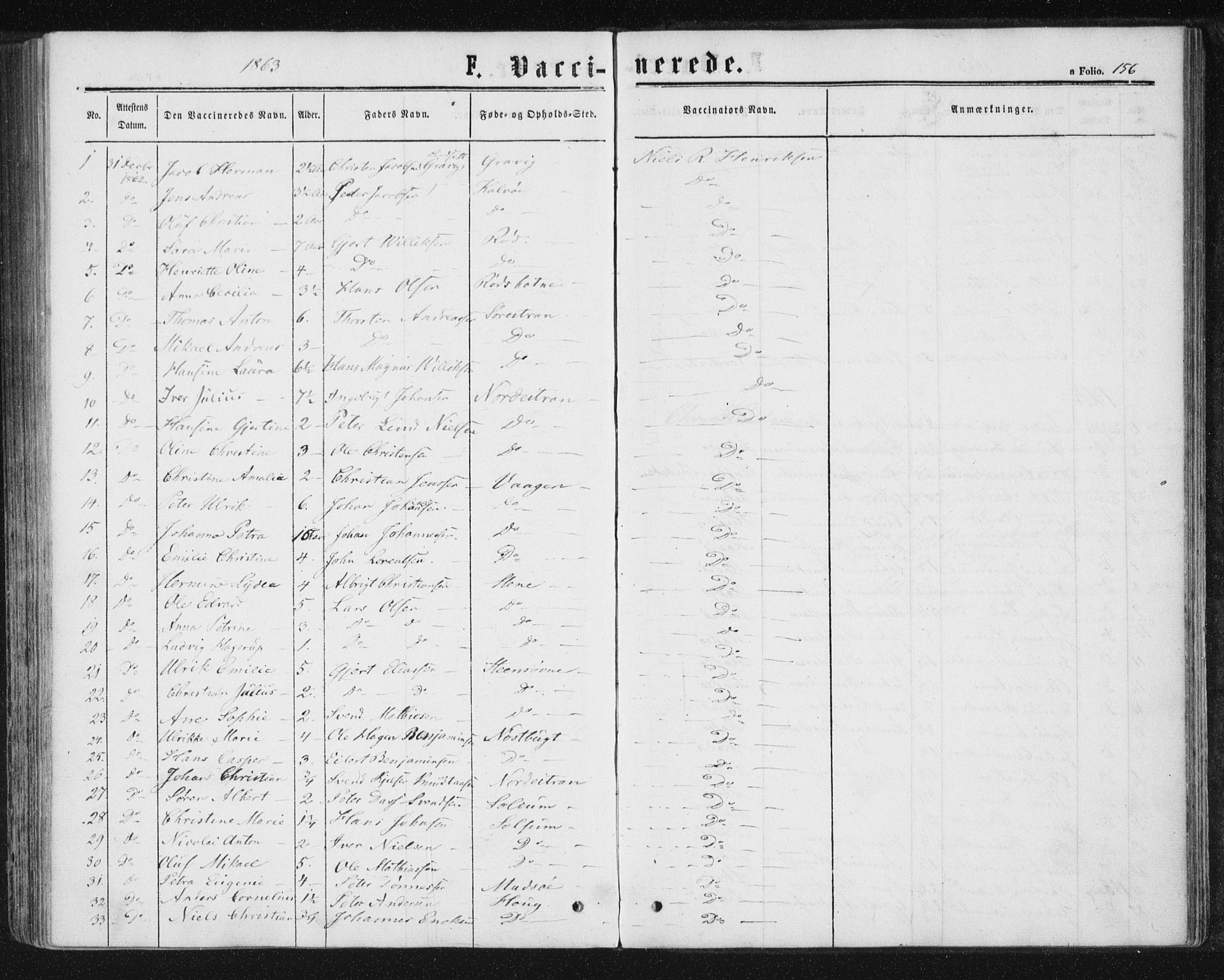 Ministerialprotokoller, klokkerbøker og fødselsregistre - Nord-Trøndelag, AV/SAT-A-1458/788/L0696: Parish register (official) no. 788A03, 1863-1877, p. 156