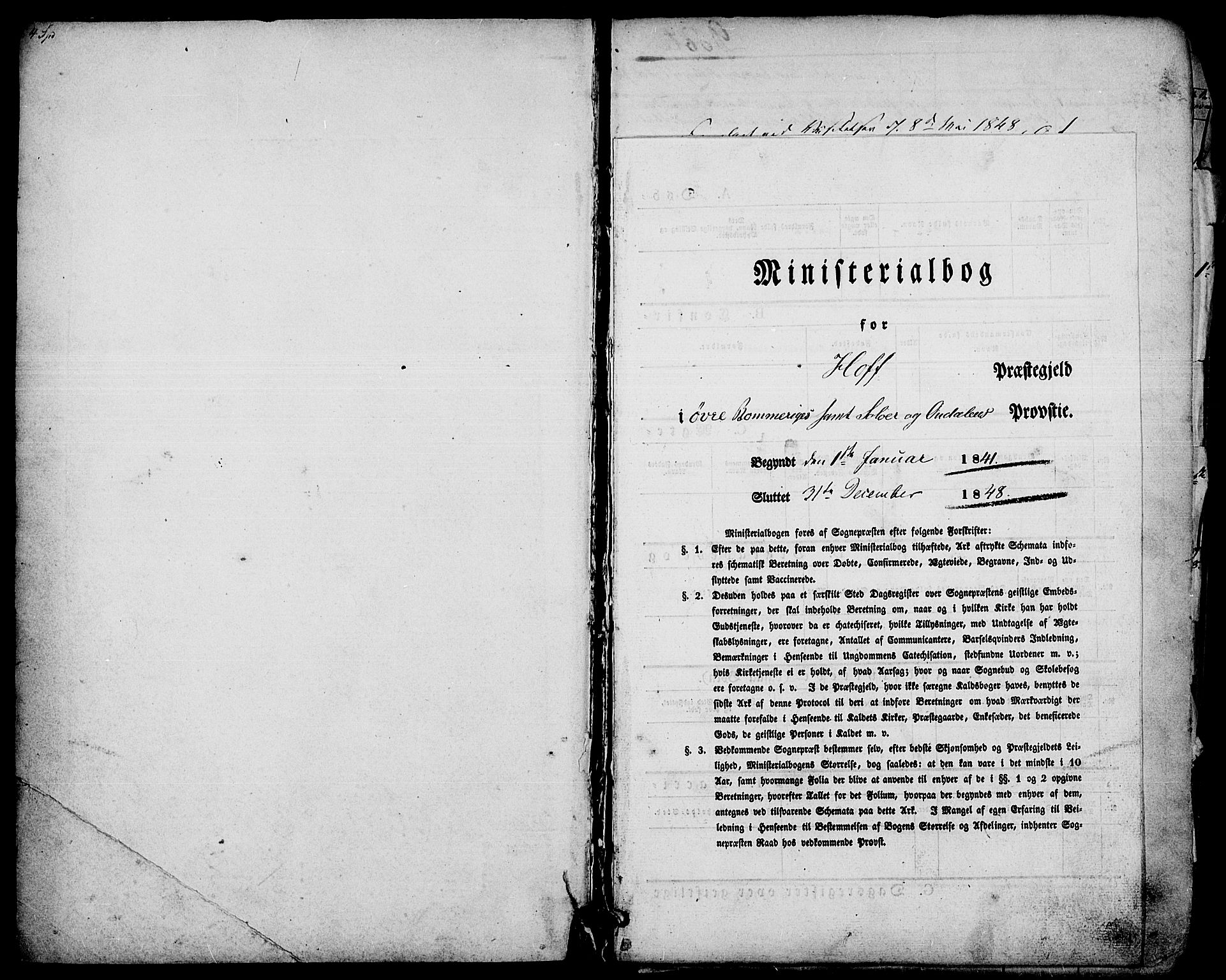 Hof prestekontor, SAH/PREST-038/H/Ha/Haa/L0007: Parish register (official) no. 7, 1841-1848