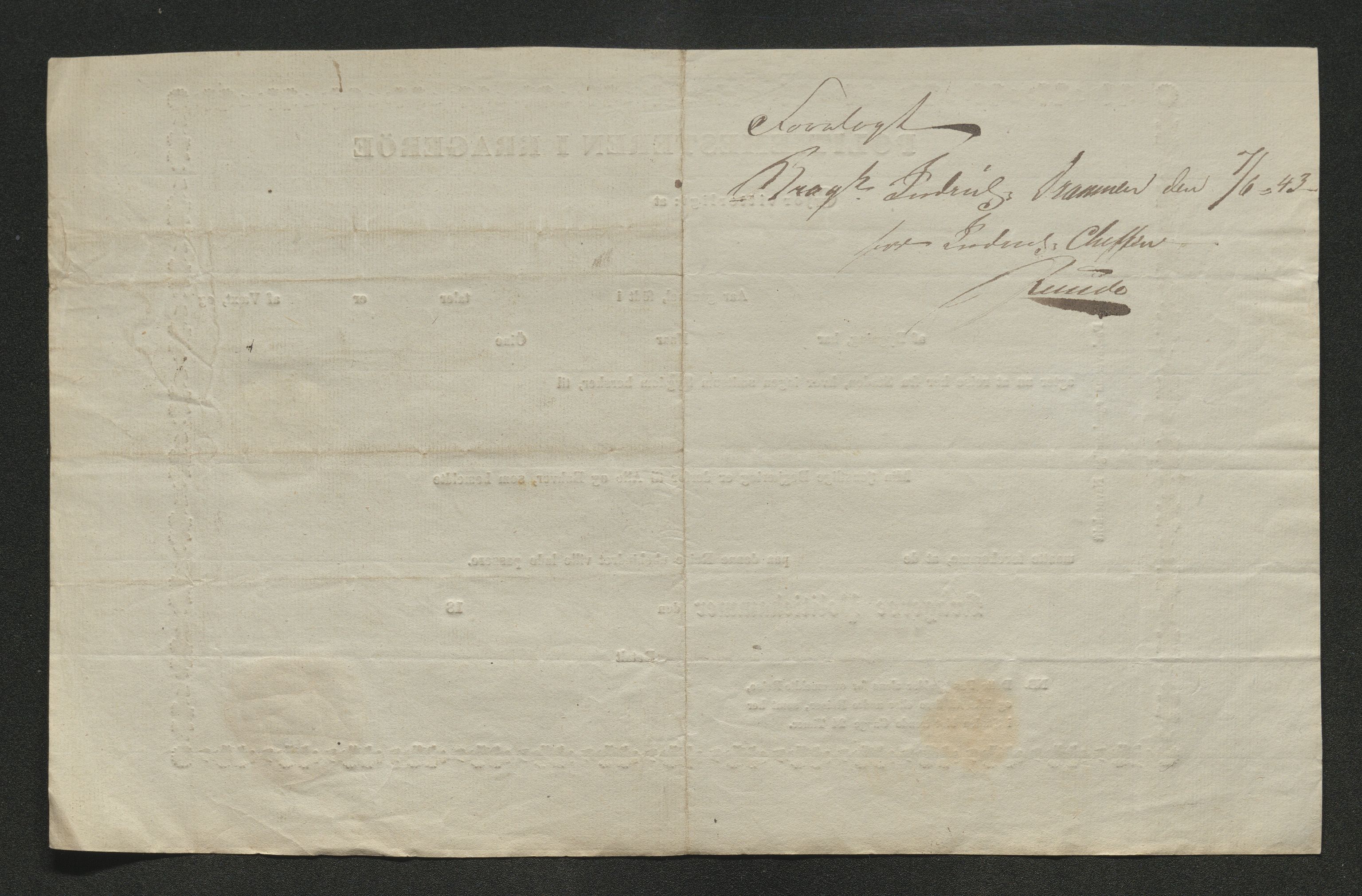 Drammen politikammer, AV/SAKO-A-623/I/Ia/Iab/L0007: Innleverte pass, 1843-1844, p. 219